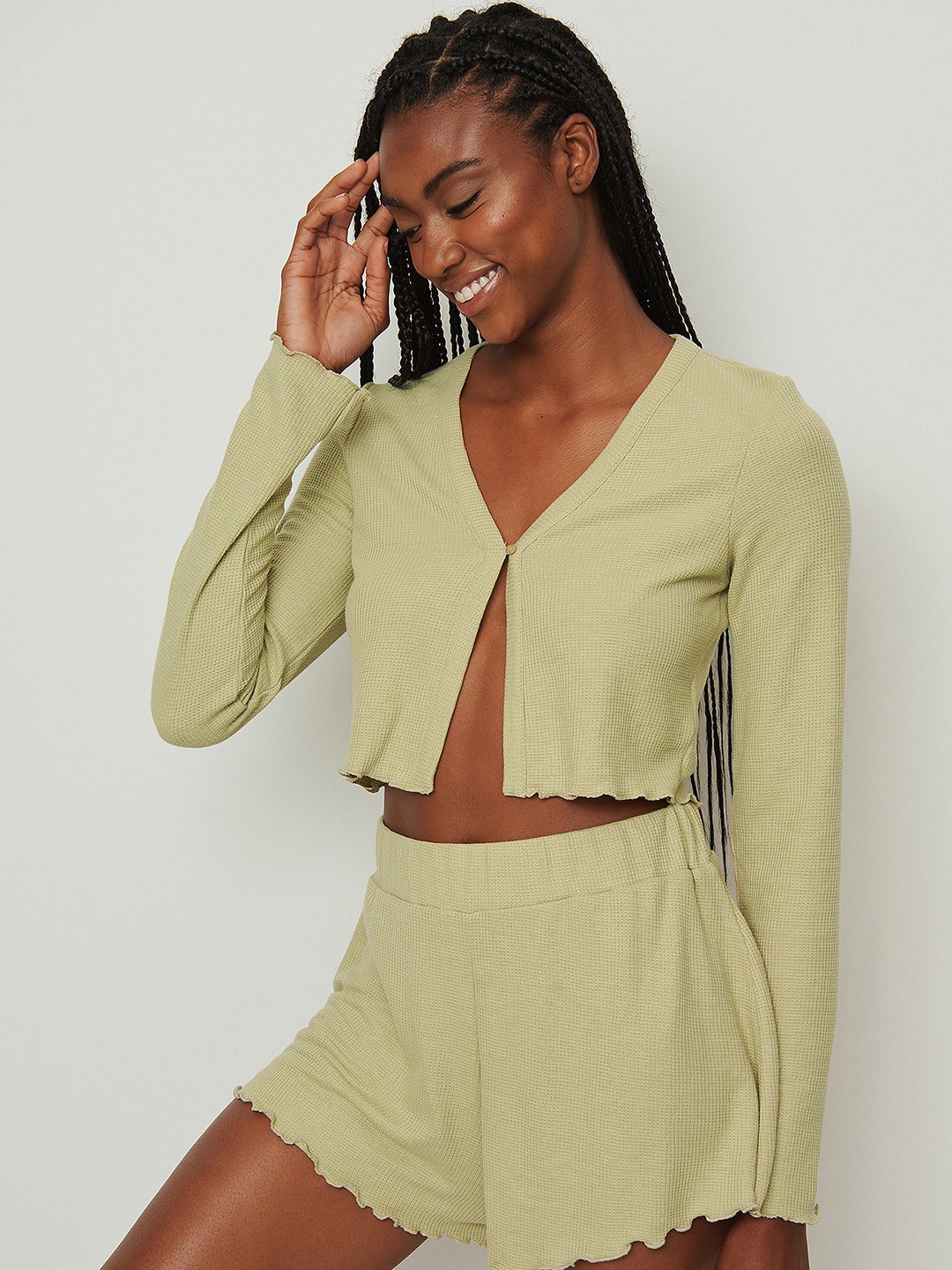 

NA-KD Green Solid Front Open Top