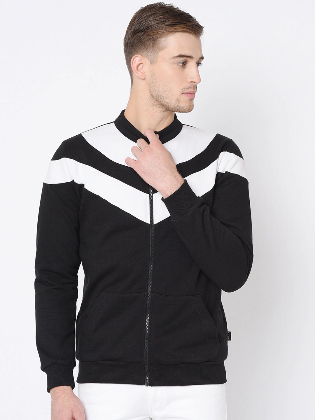 

Rigo Men Black Colourblocked Sweatshirt