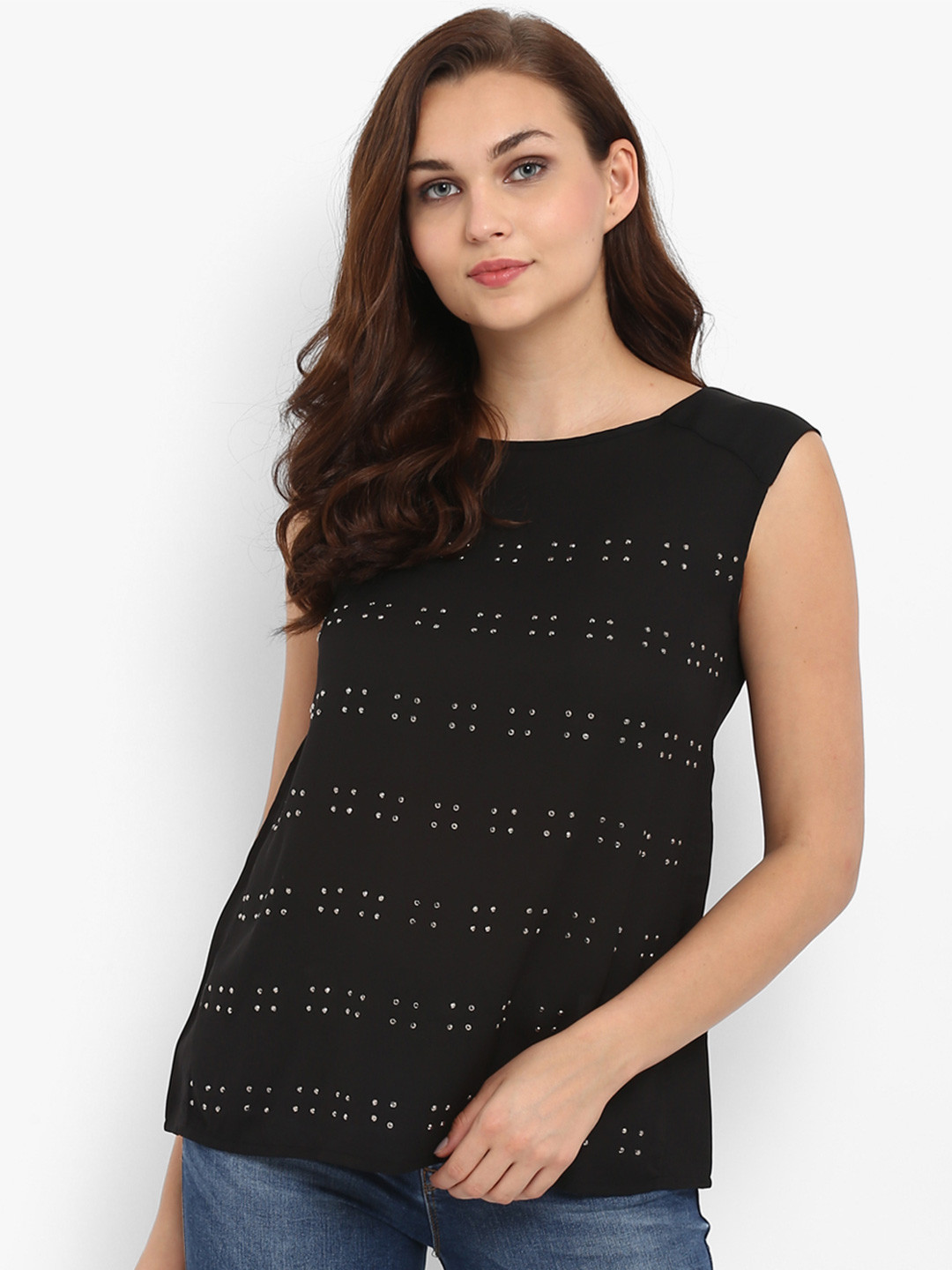

Athah Black Print Top