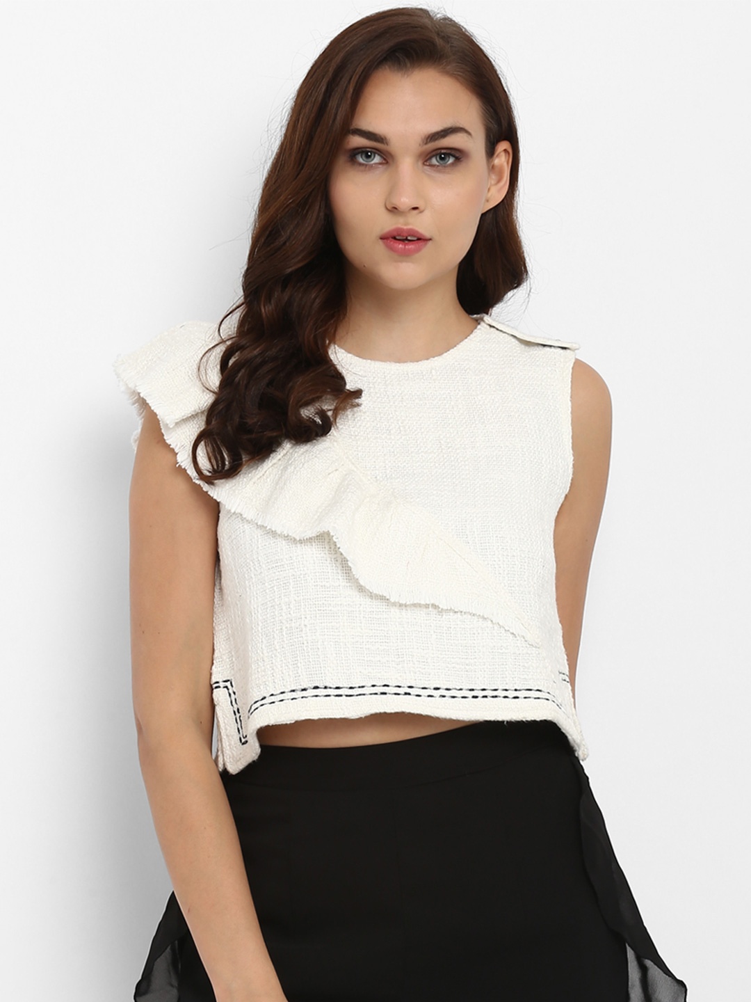 

Athah Women Off White Crop Top