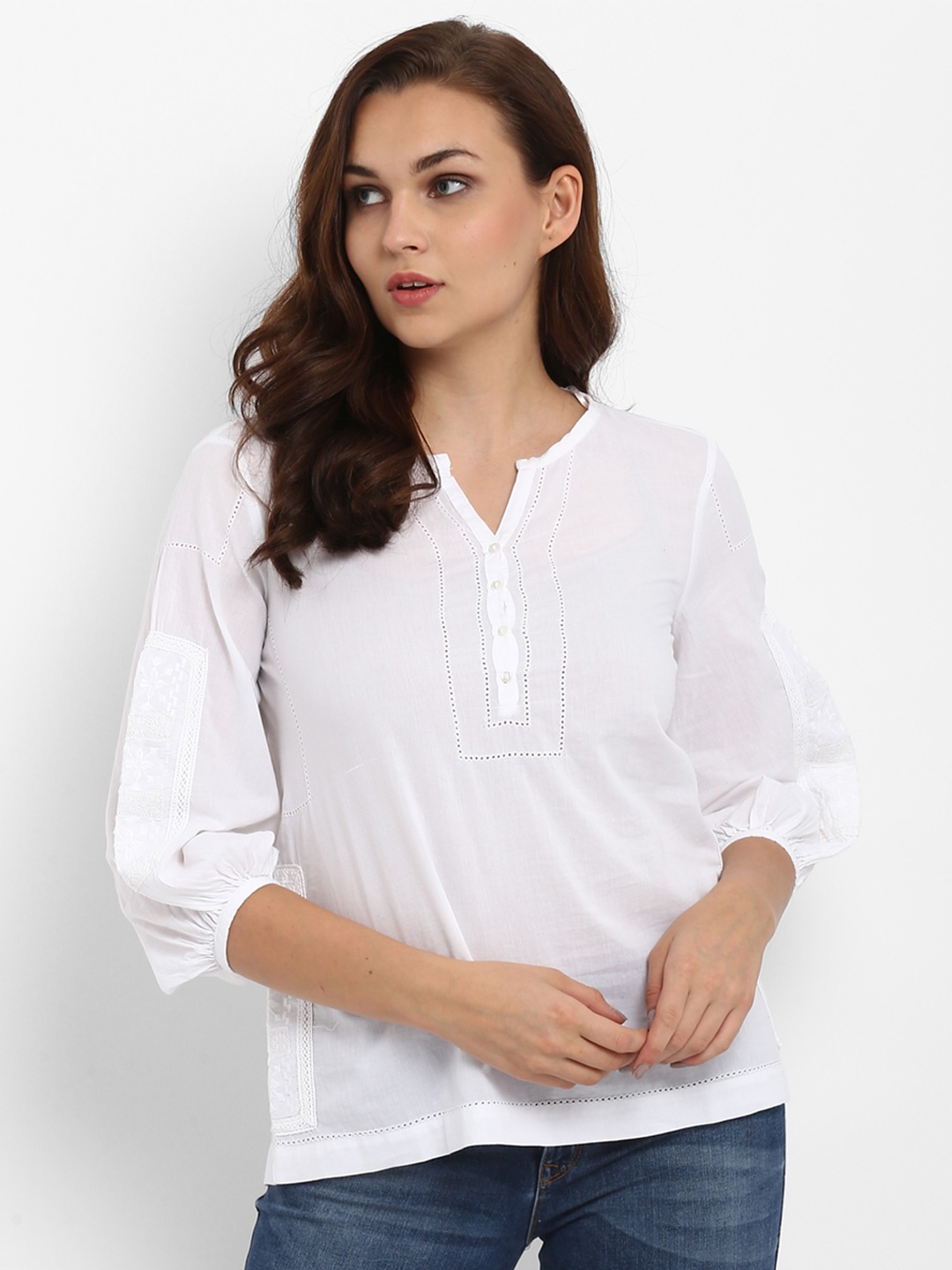 

Athah White Solid Top