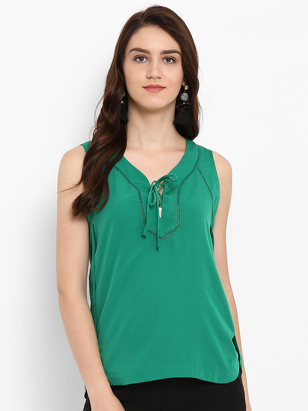

Athah Women Green Solid Polyester Top