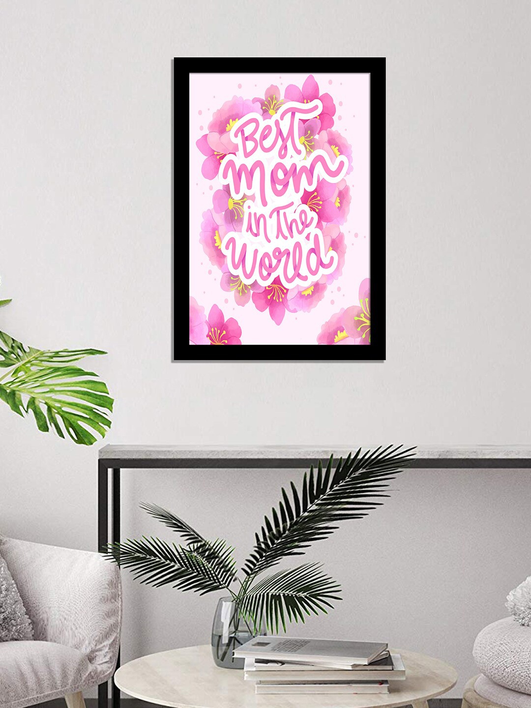 

WENS Black Best Mom Quotes Laminated Wall Art