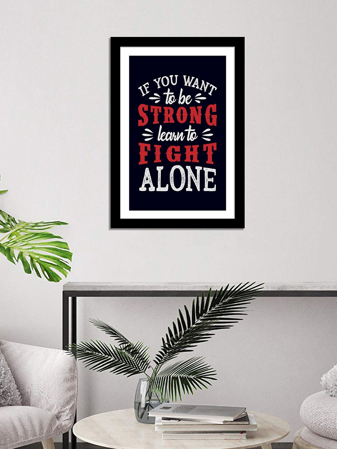 

WENS Black & White Inspirational Quotes Printed Framed Wall Art