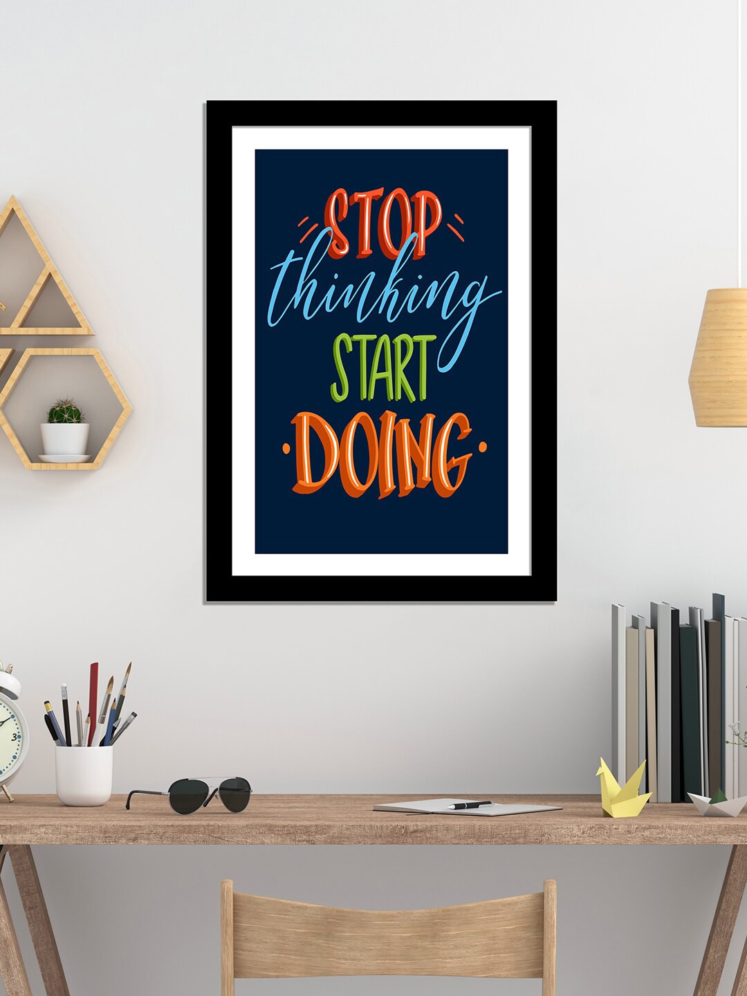 

WENS Black & Red Inspirational Quotes Printed Framed Wall Art