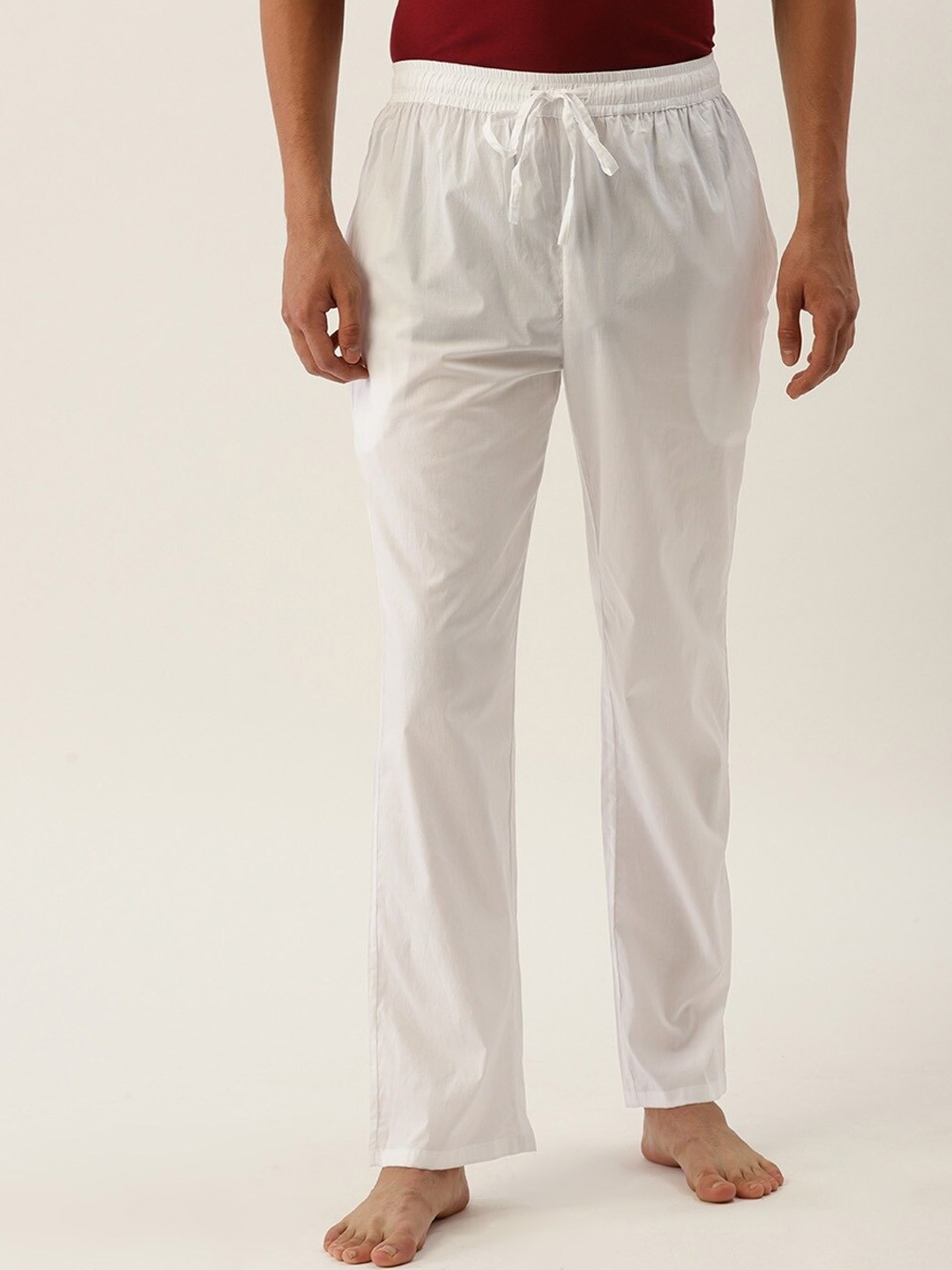 

Molly & Michel Men White Solid Cotton Pyjamas