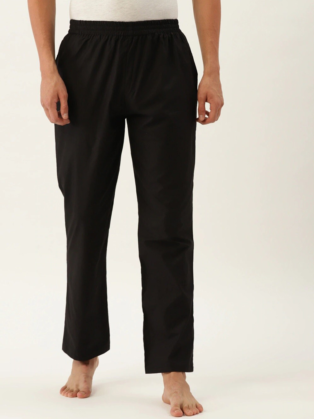 

Molly & Michel Men Black Solid Cotton Lounge Pant