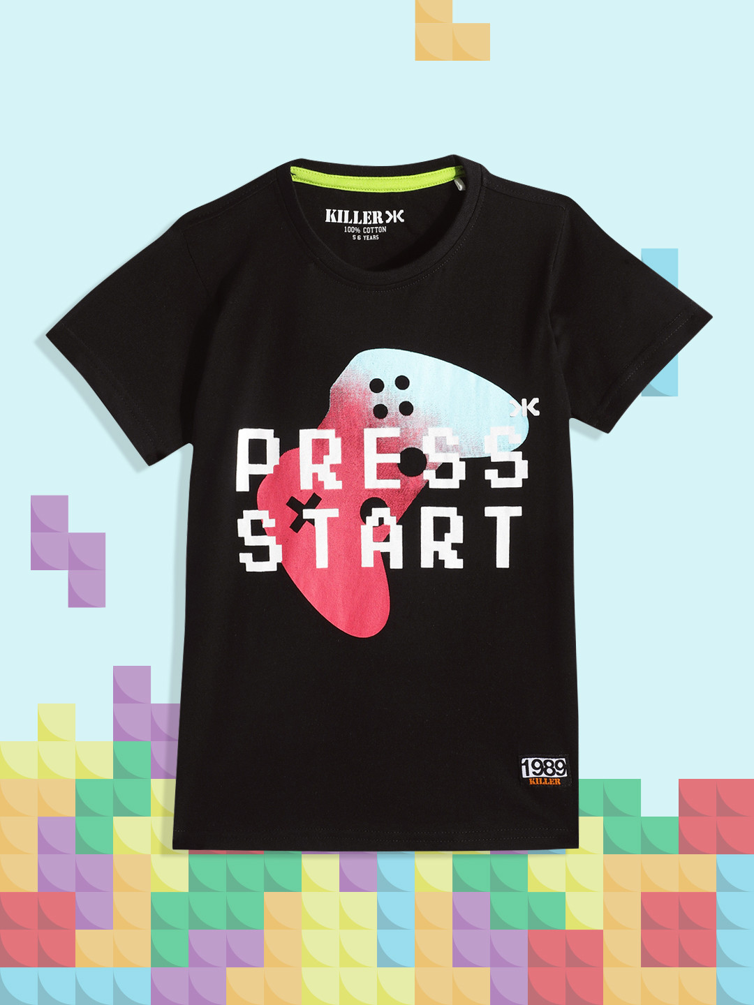 

Killer Boys Black Typography Printed Pure Cotton T-shirt