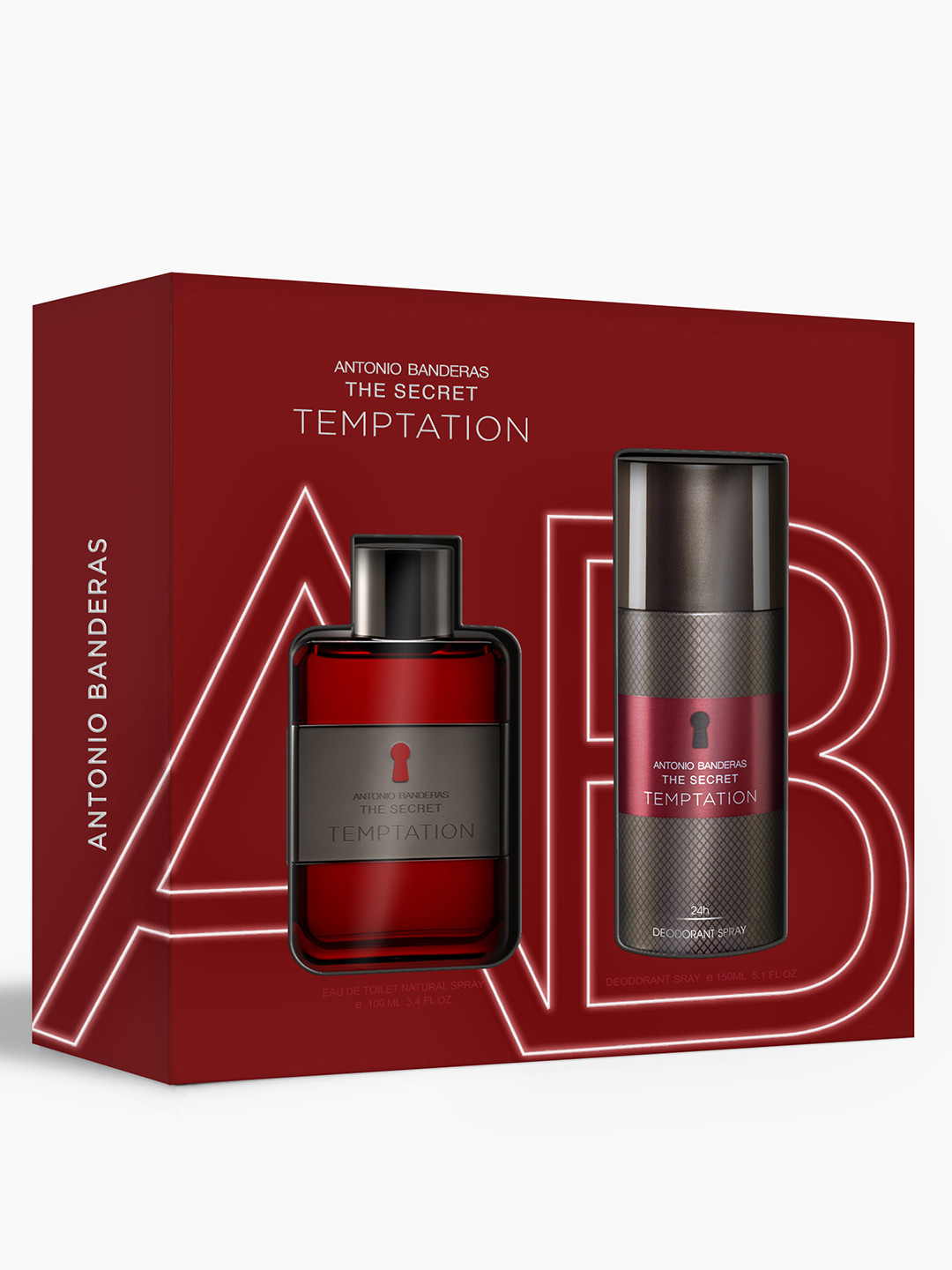 

Antonio Banderas Men Set of 2 Eau de Toilette 100ml & Deodorant 150ml, Maroon
