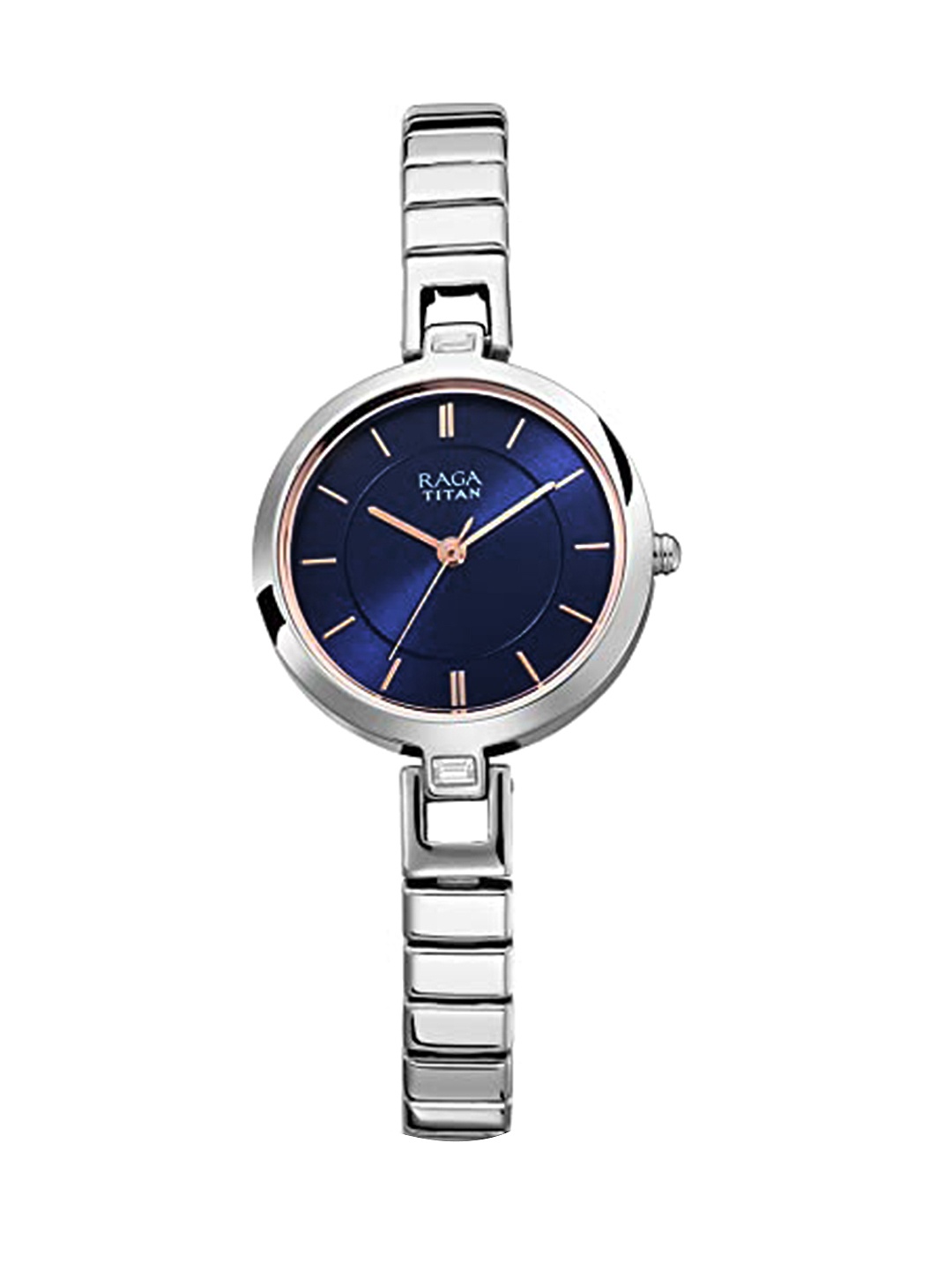 

Titan Women Blue Dial & Steel Toned Bracelet Style Analogue Watch NP2603SM01