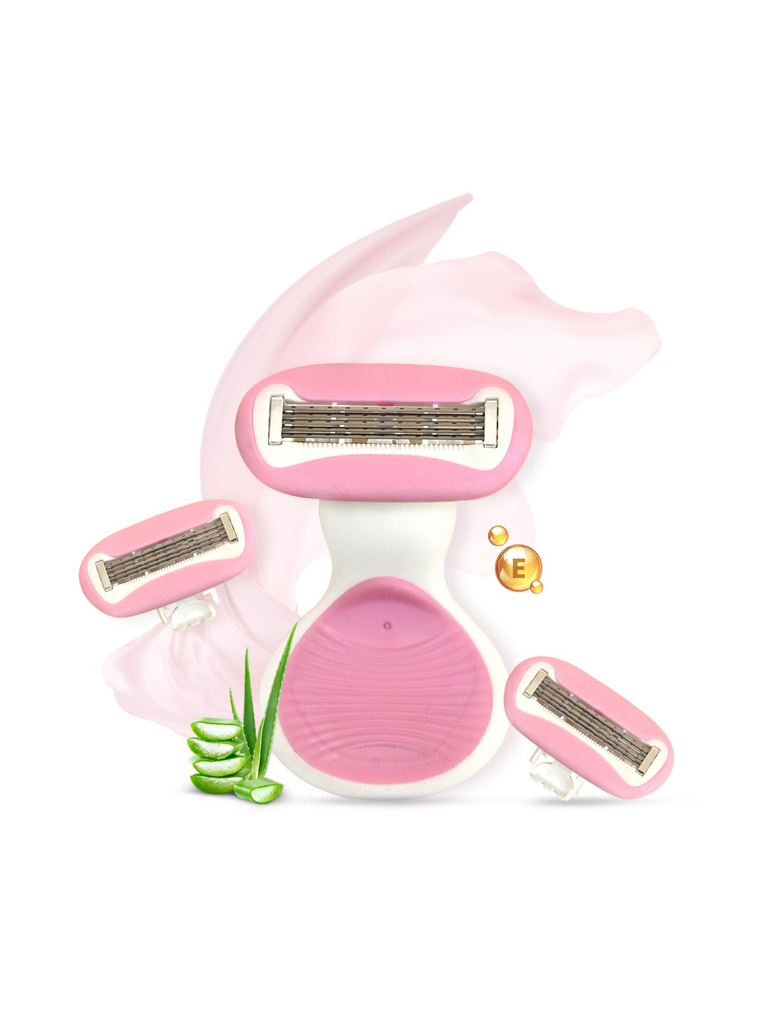 

CARMESI Women Mini Body Razor with Set of 2 Mini Cartridges, Pink