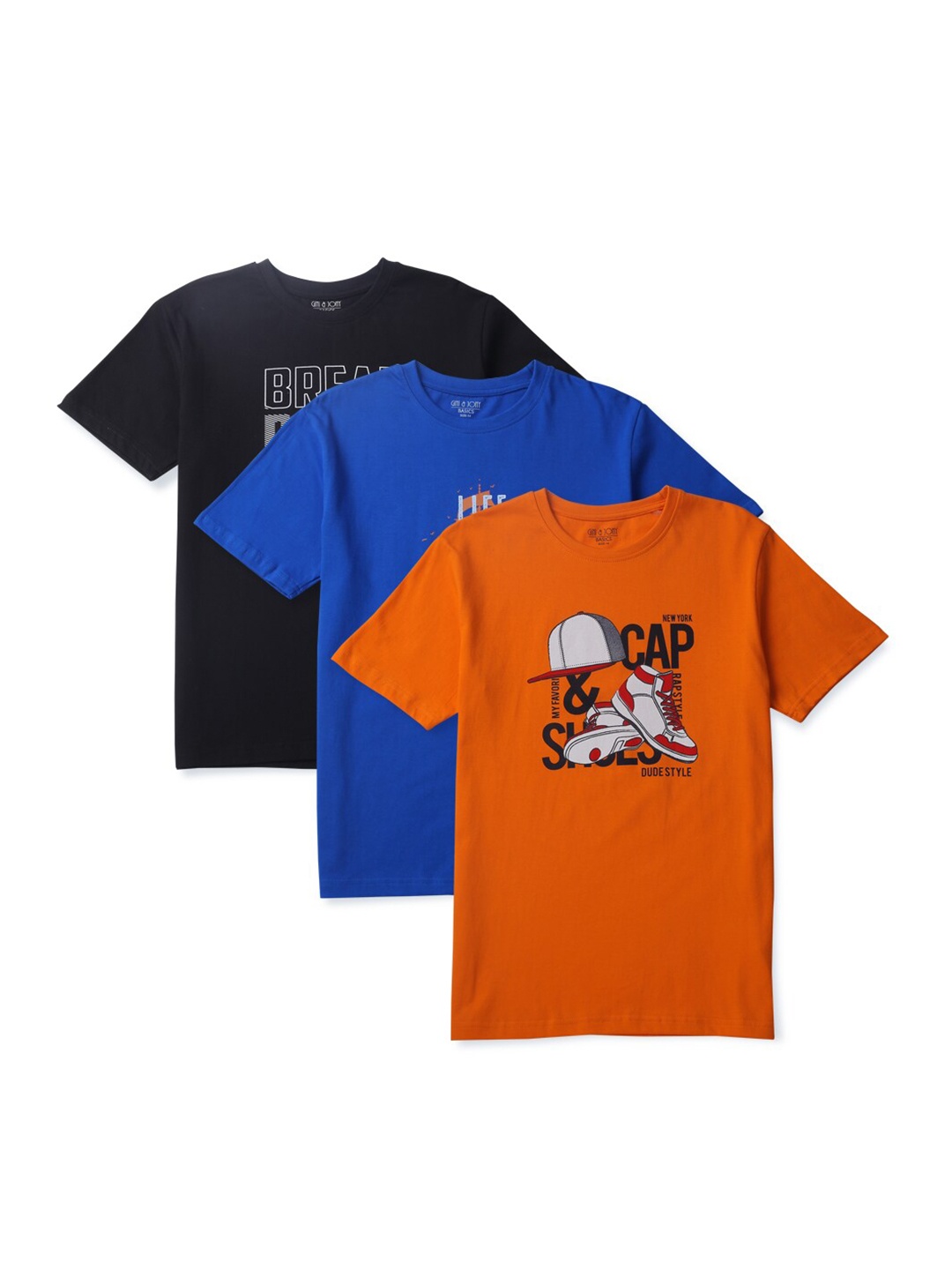 

Gini and Jony Boys Orange & Blue 3 T-shirt