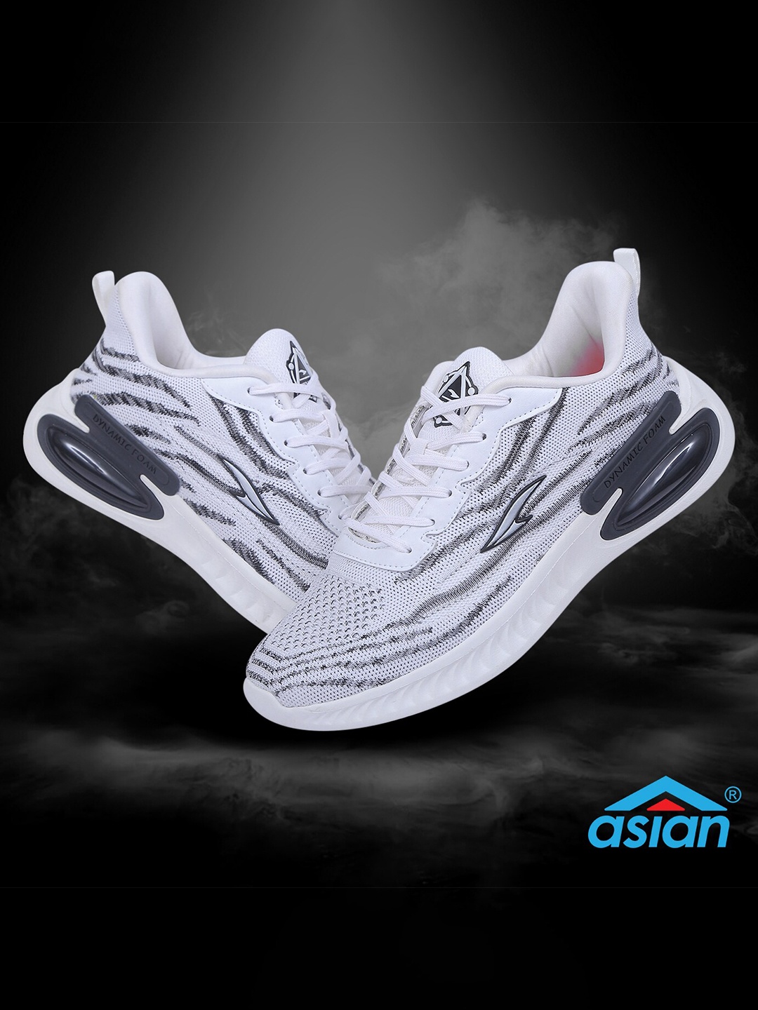 

ASIAN Men White Mesh Running Non-Marking Shoes