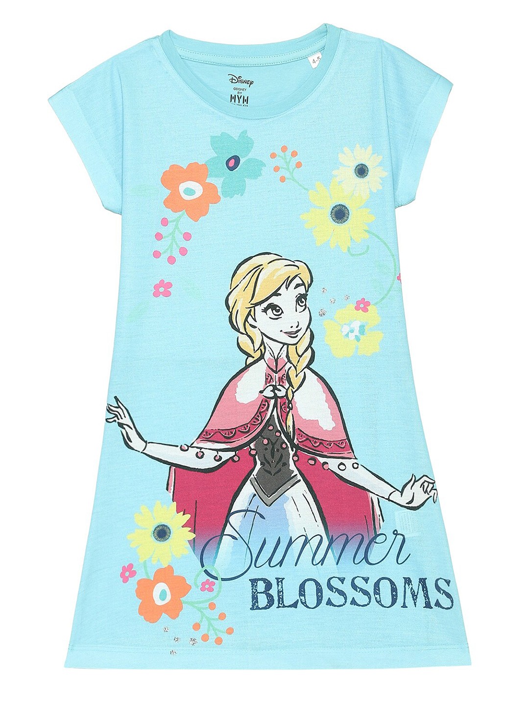 

Disney by Wear Your Mind Girls Blue Printed T-shirt Dress