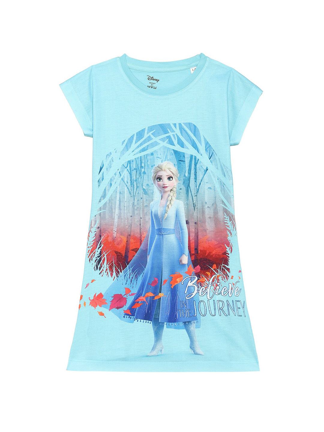 

Disney by Wear Your Mind Girls Blue Printed T-shirt Dress