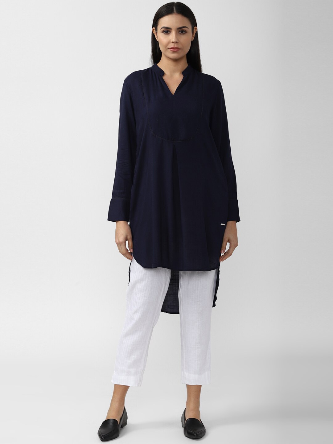 

Van Heusen Woman Navy Blue Monochrome Tunic