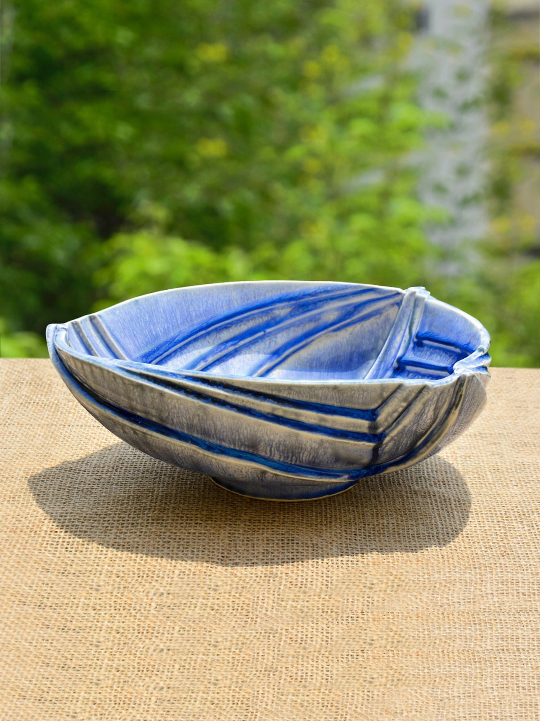 

StyleMyWay Blue & White Printed Ceramic Serving Bowl