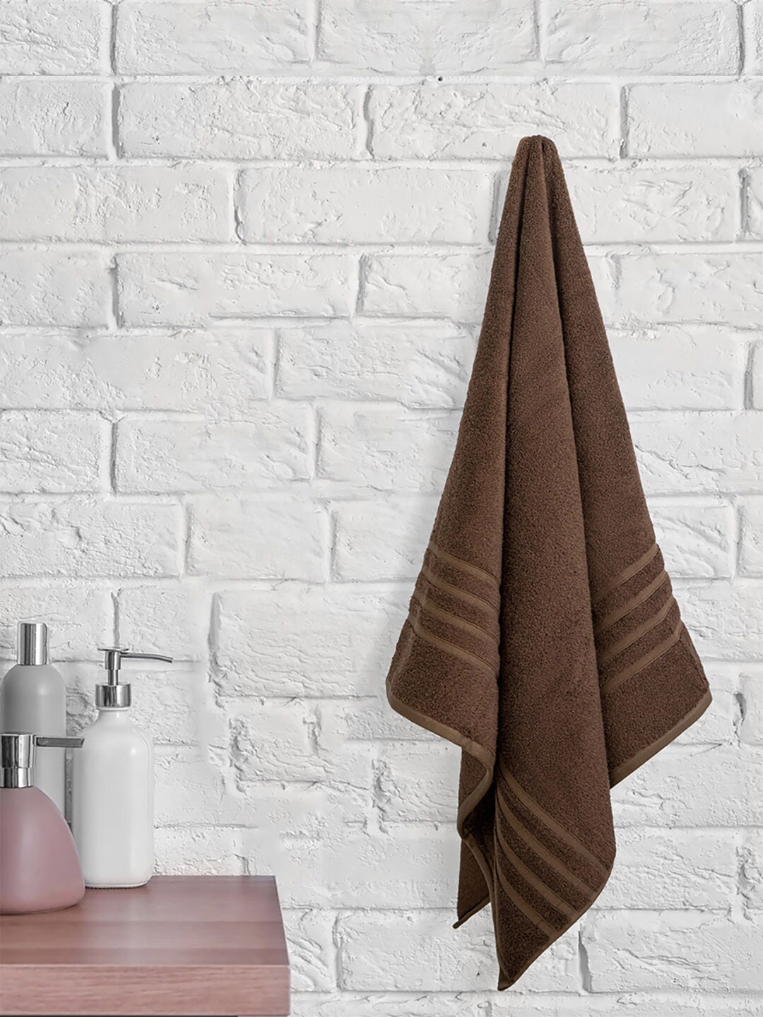 

Boutique Living India Coffee Brown Solid Pure Cotton 600 GSM Bath Towels