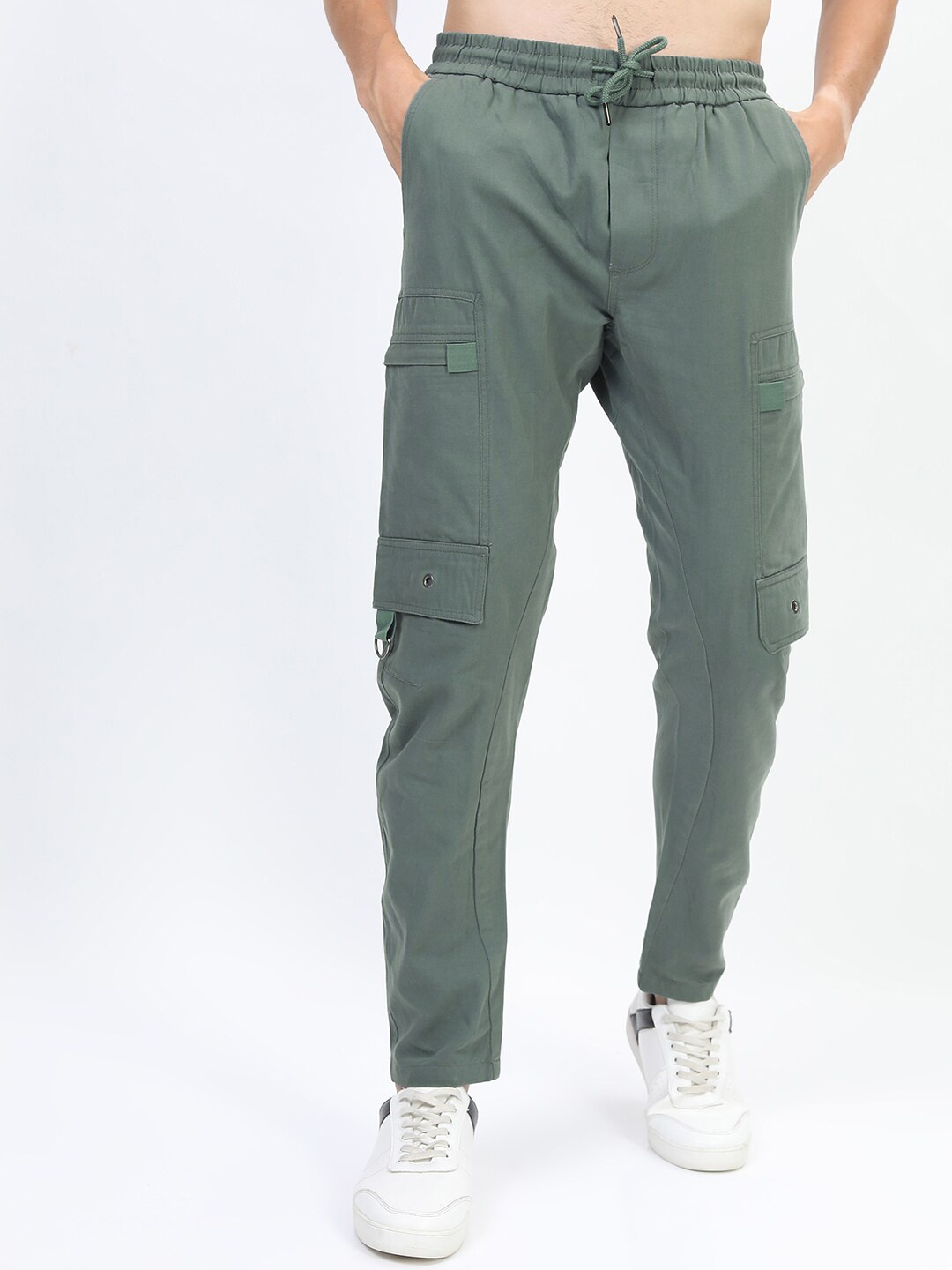 

HIGHLANDER Men Green Cargos Trousers