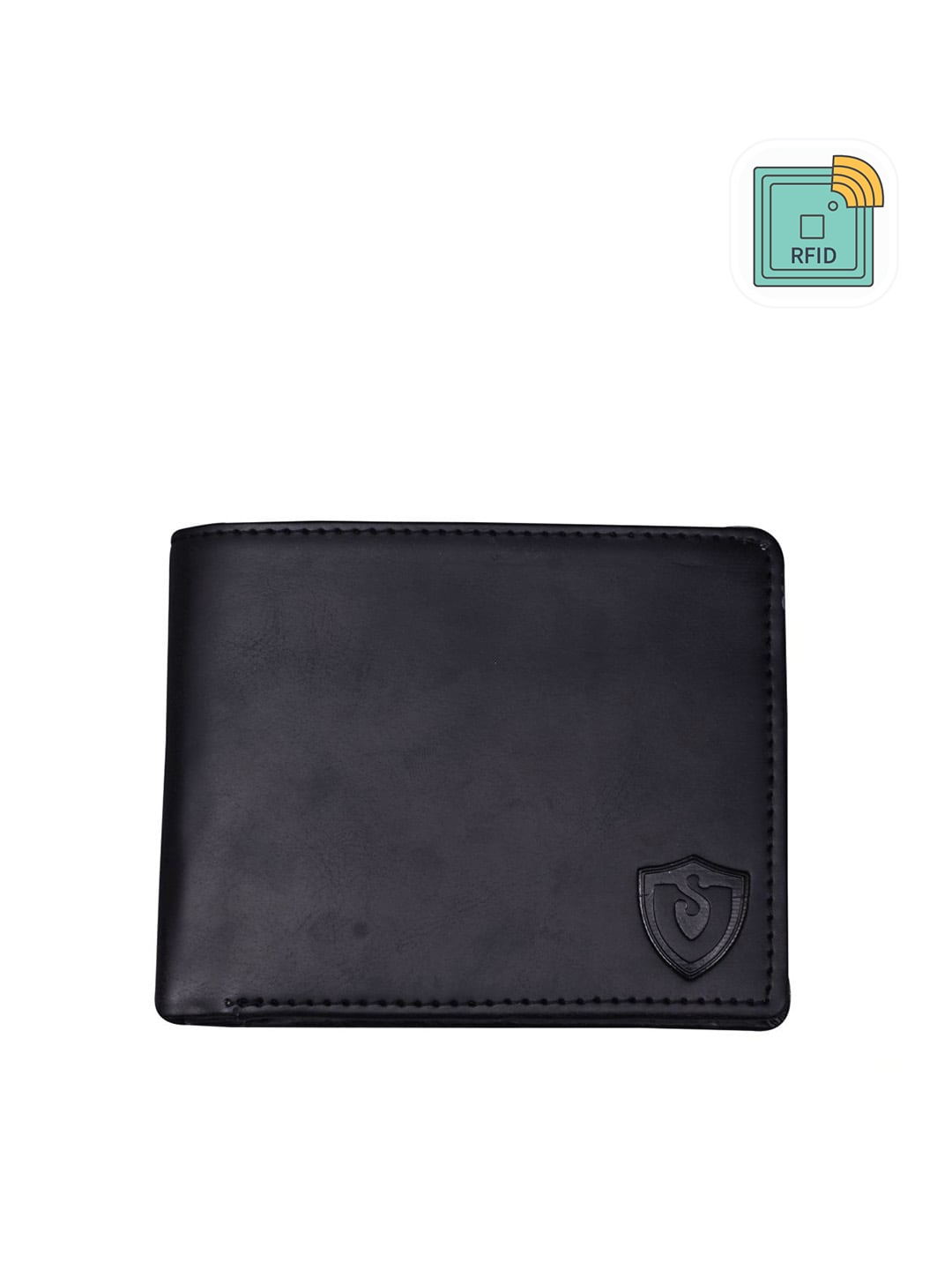 

Keviv Men Black Leather Wallet
