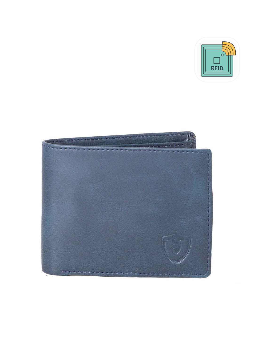 

Keviv Men Blue Leather Two Fold Wallet