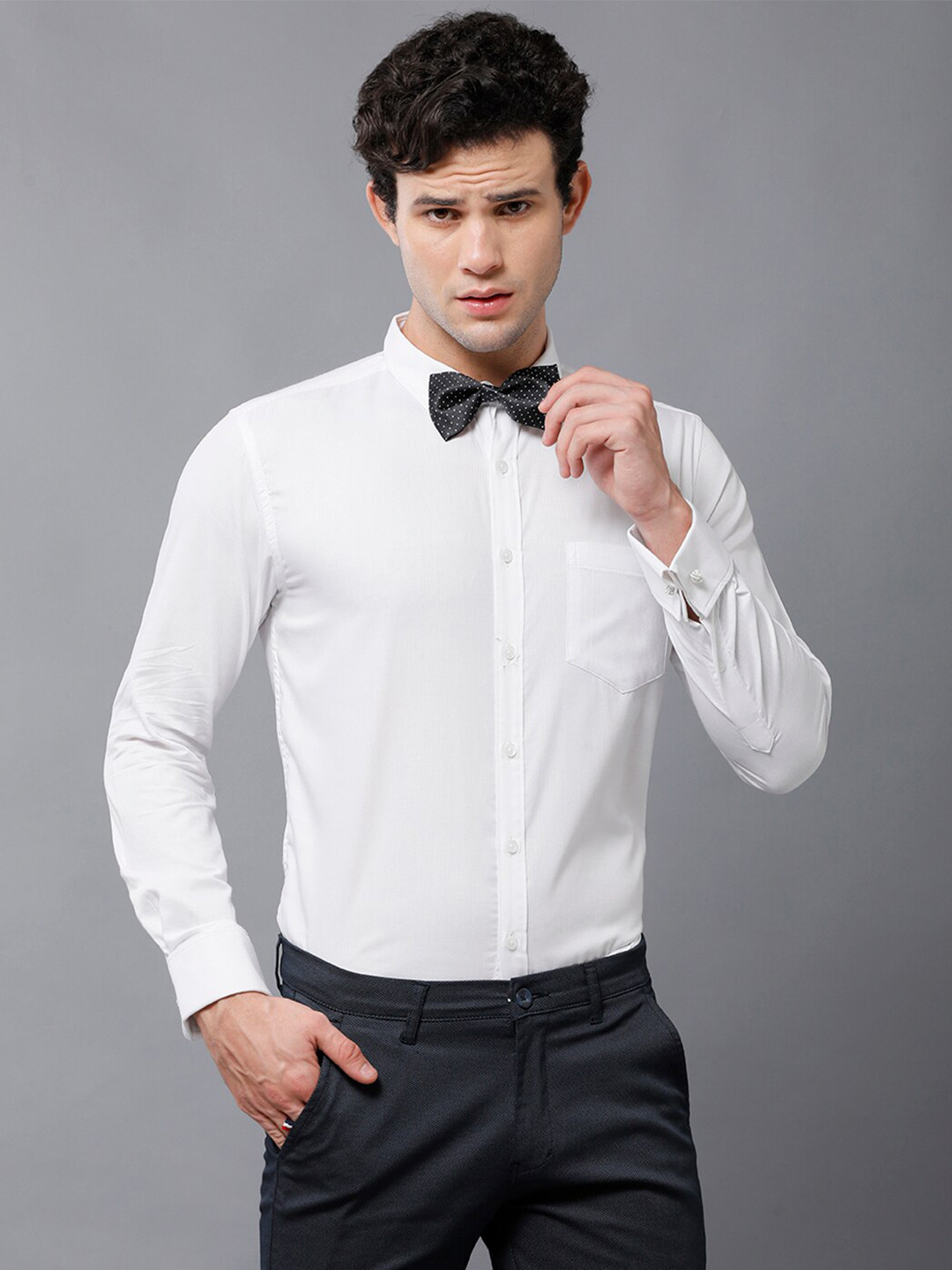

YOVISH Men White Smart Slim Fit Formal Shirt