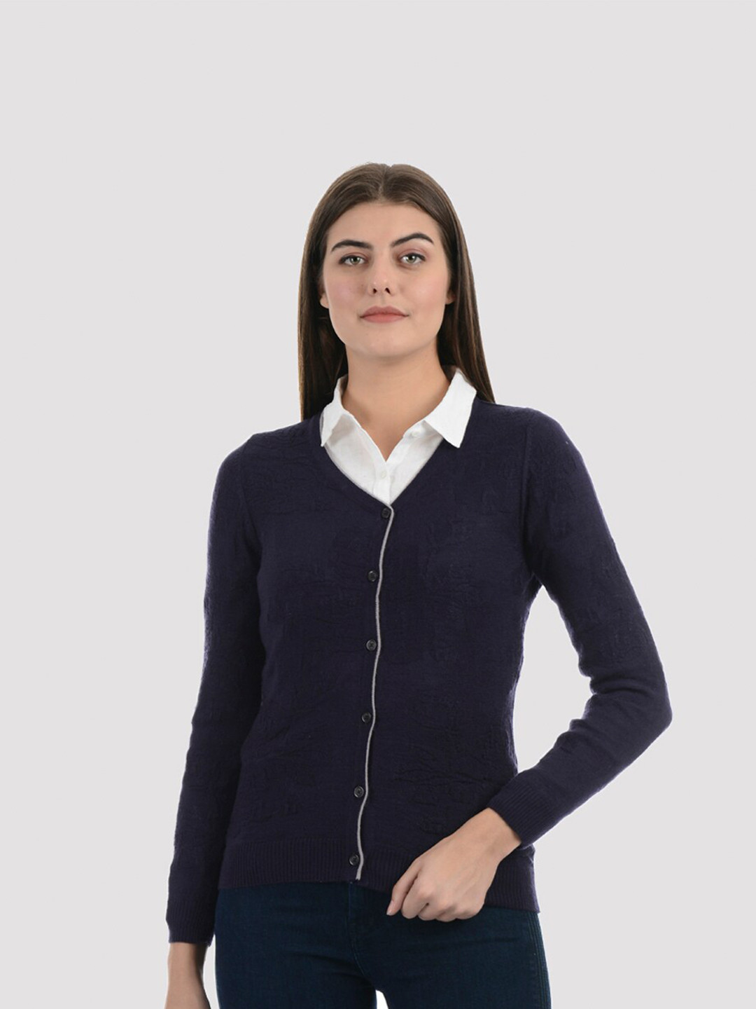 

PORTOBELLO Women Purple Floral Cardigan