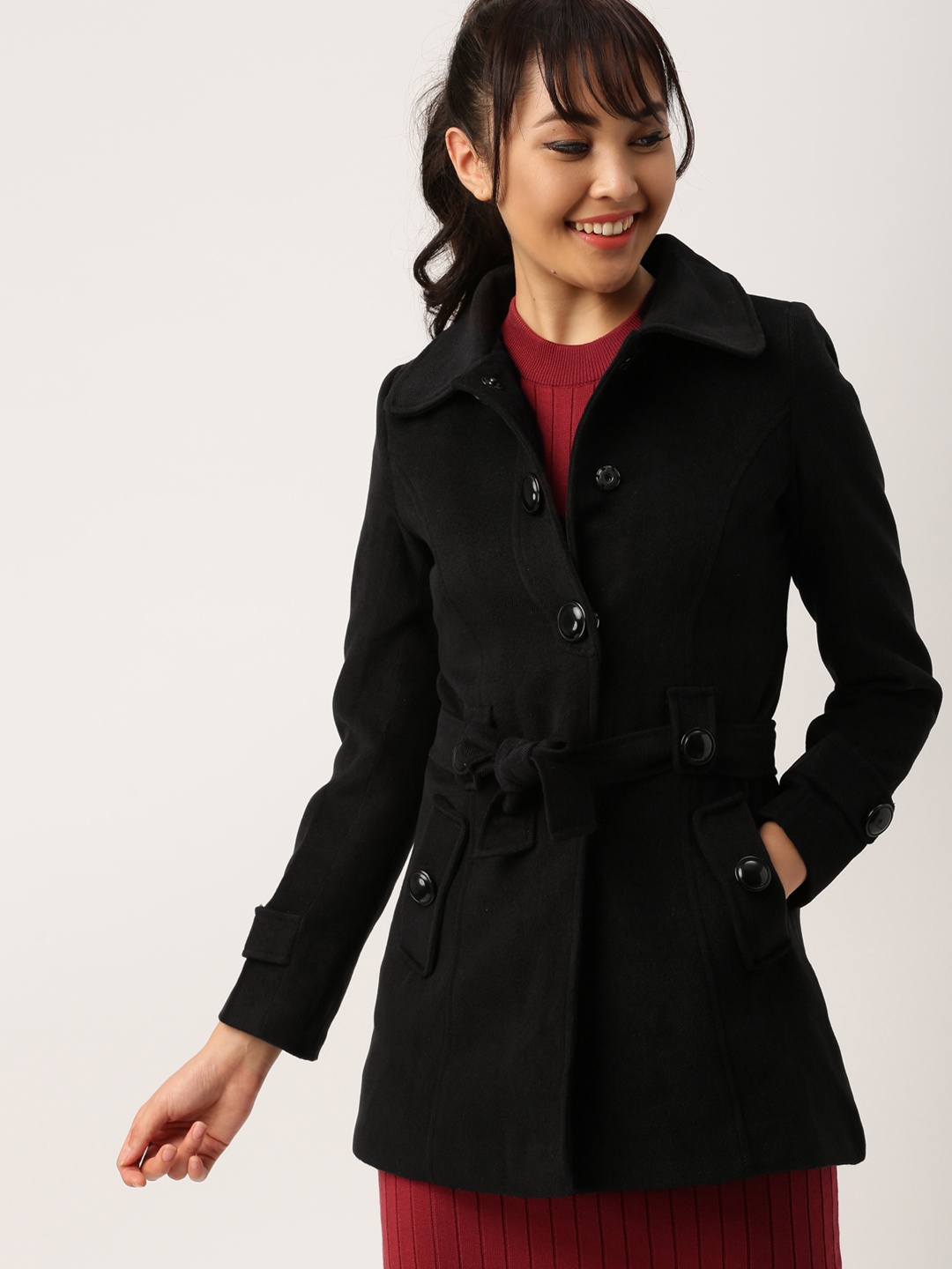 

DressBerry Black Trench Coat