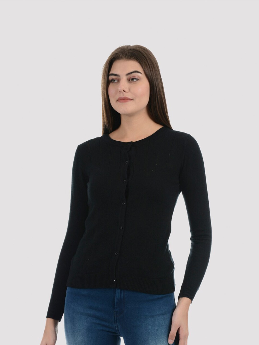 

PORTOBELLO Women Black Cardigan
