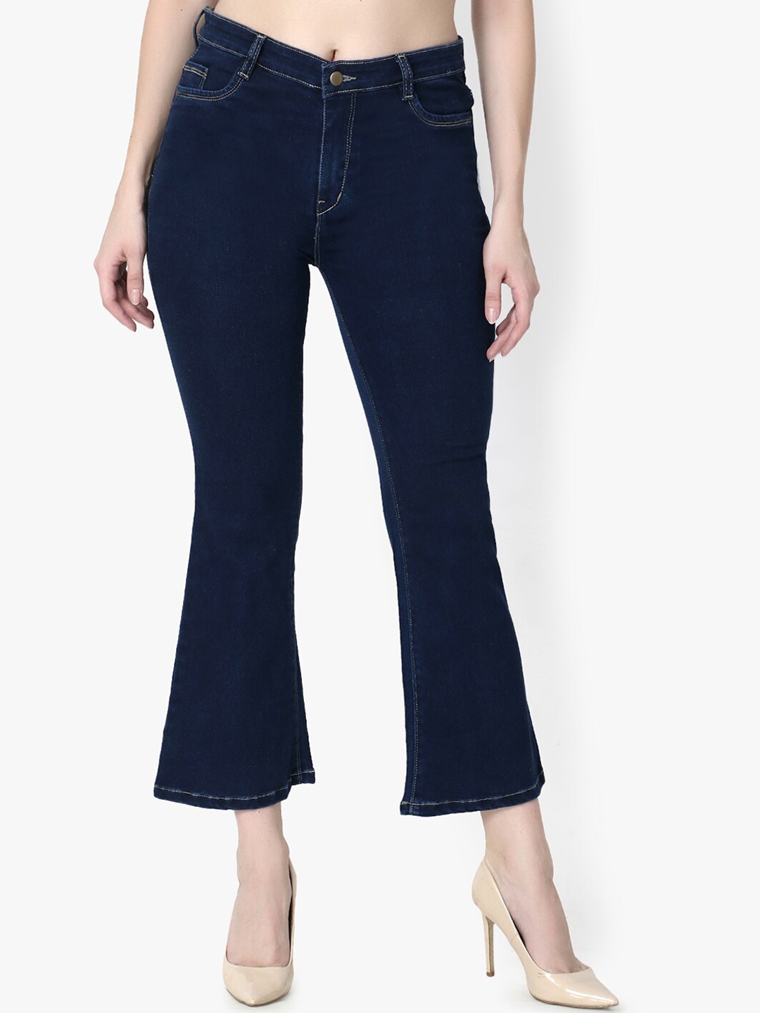 

VIOSFAIRA Women Blue Hottie Bootcut Stretchable Jeans