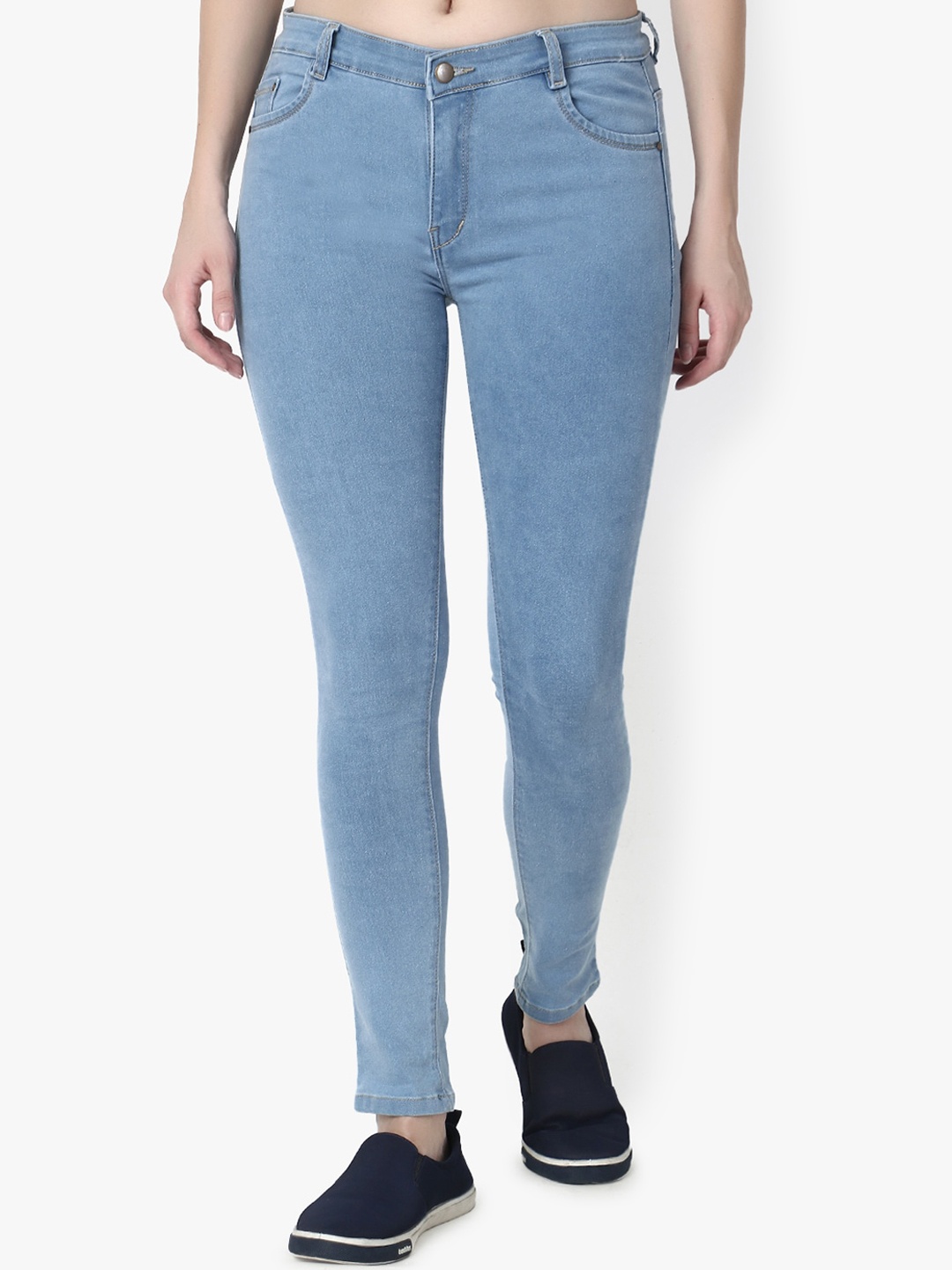 

VIOSFAIRA Women Blue Skin Tight Skinny Fit Stretchable Jeans