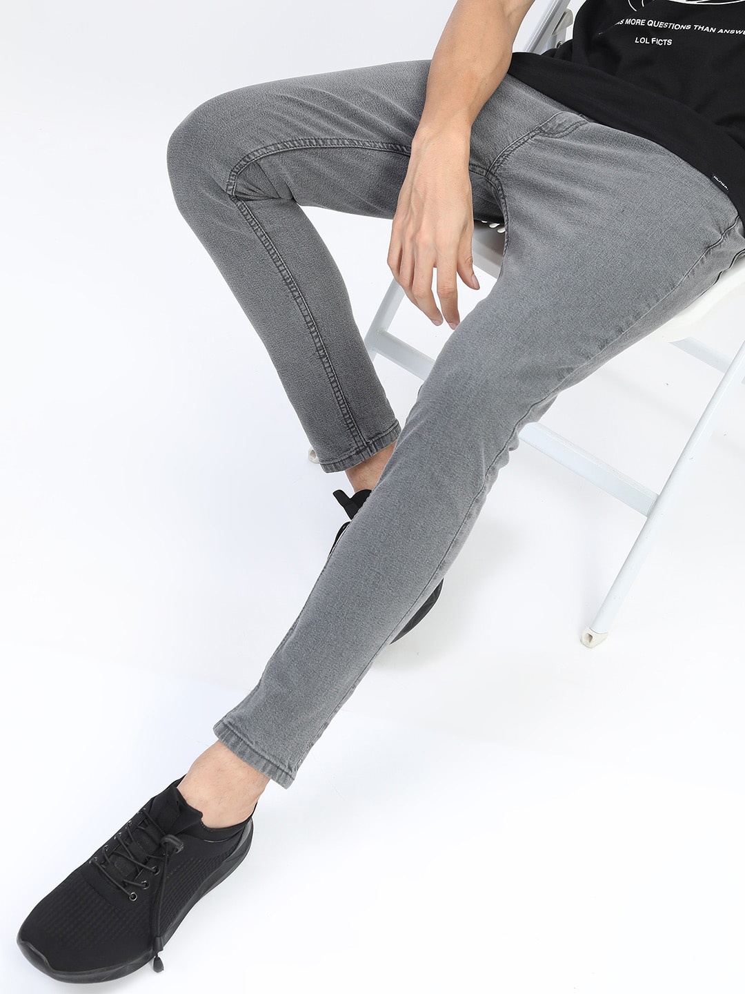 

KETCH Men Grey Skinny Fit Light Fade Stretchable Jeans