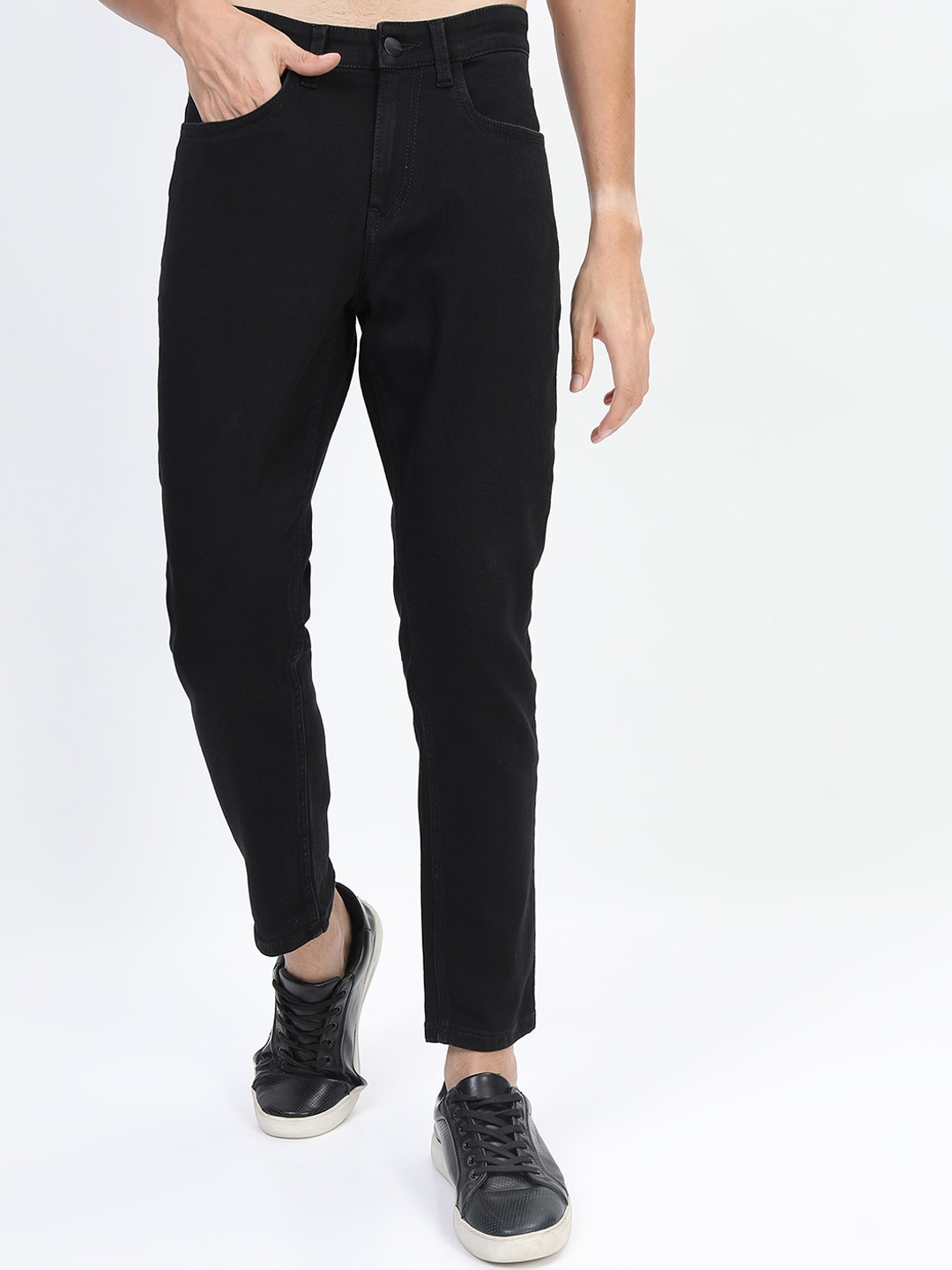 

KETCH Men Black Tapered Fit Stretchable Jeans