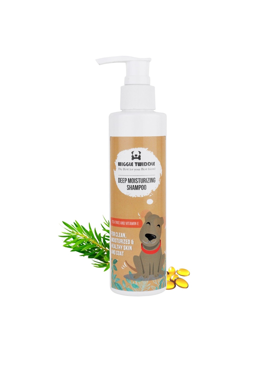 

WIGGLE TWIDDLE Anti-Microbial Deep Moisturizing Shampoo for Dogs 200 ml, Mustard