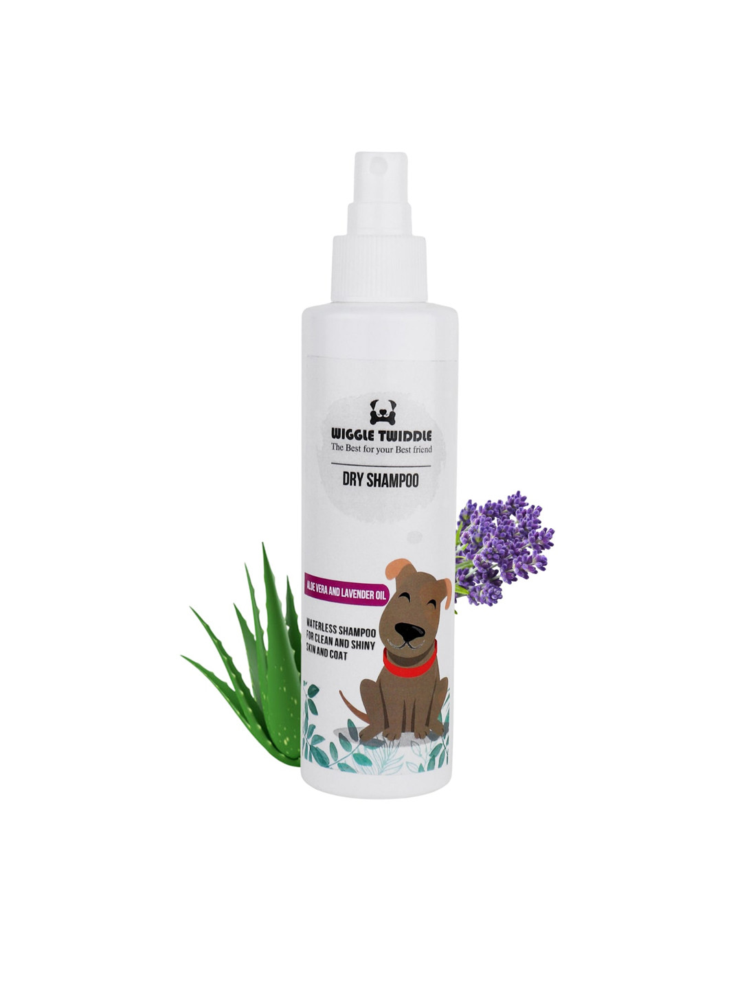 

WIGGLE TWIDDLE Anti-Microbial Dry Waterless Shampoo for Dogs 200 ml, White