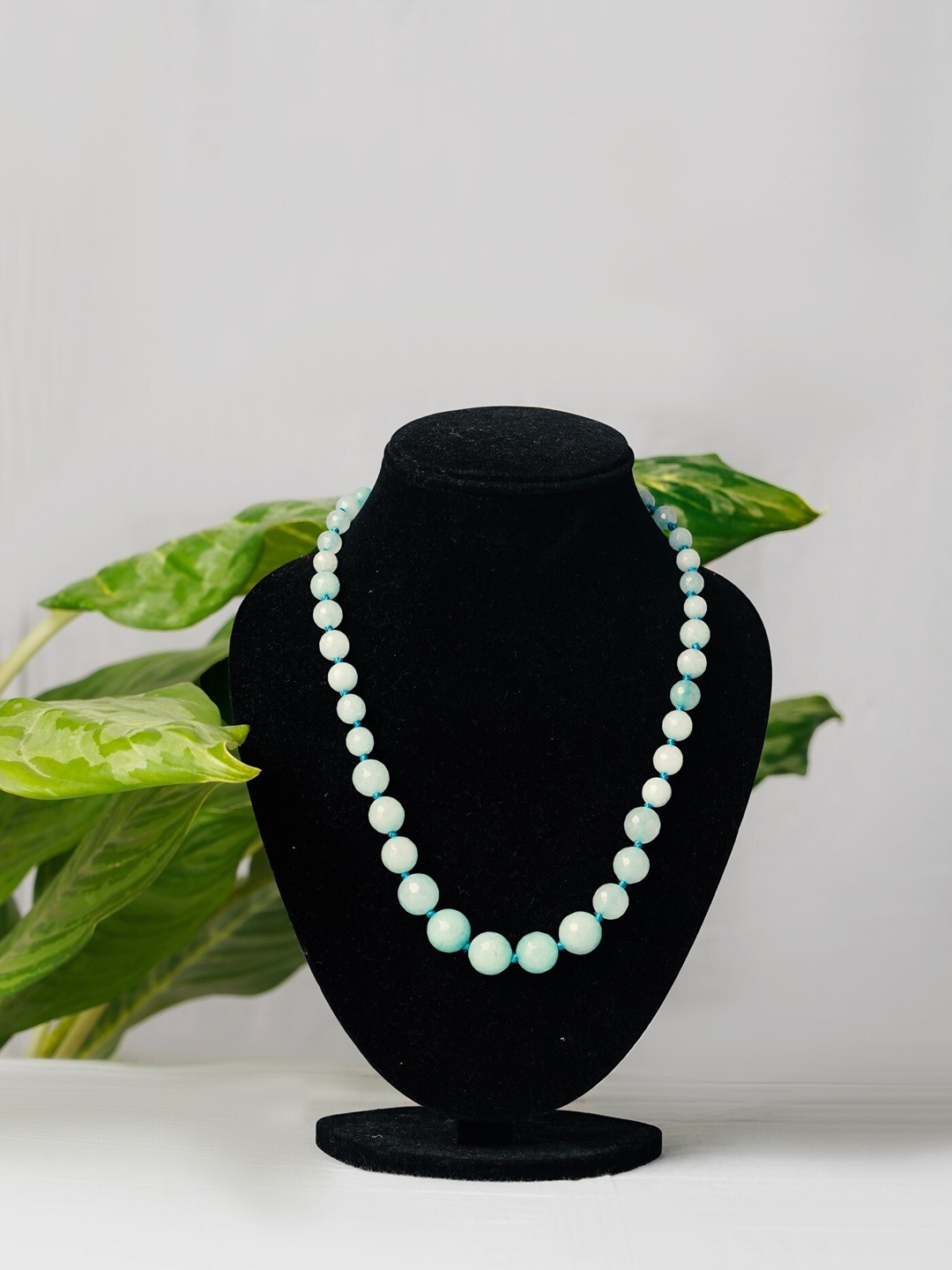 

Unnati Silks Blue Beaded Minimal Necklace