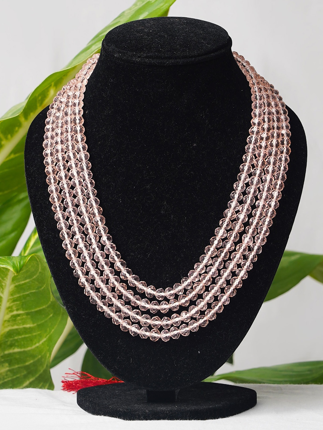 

Unnati Silks Pink Layered Necklace