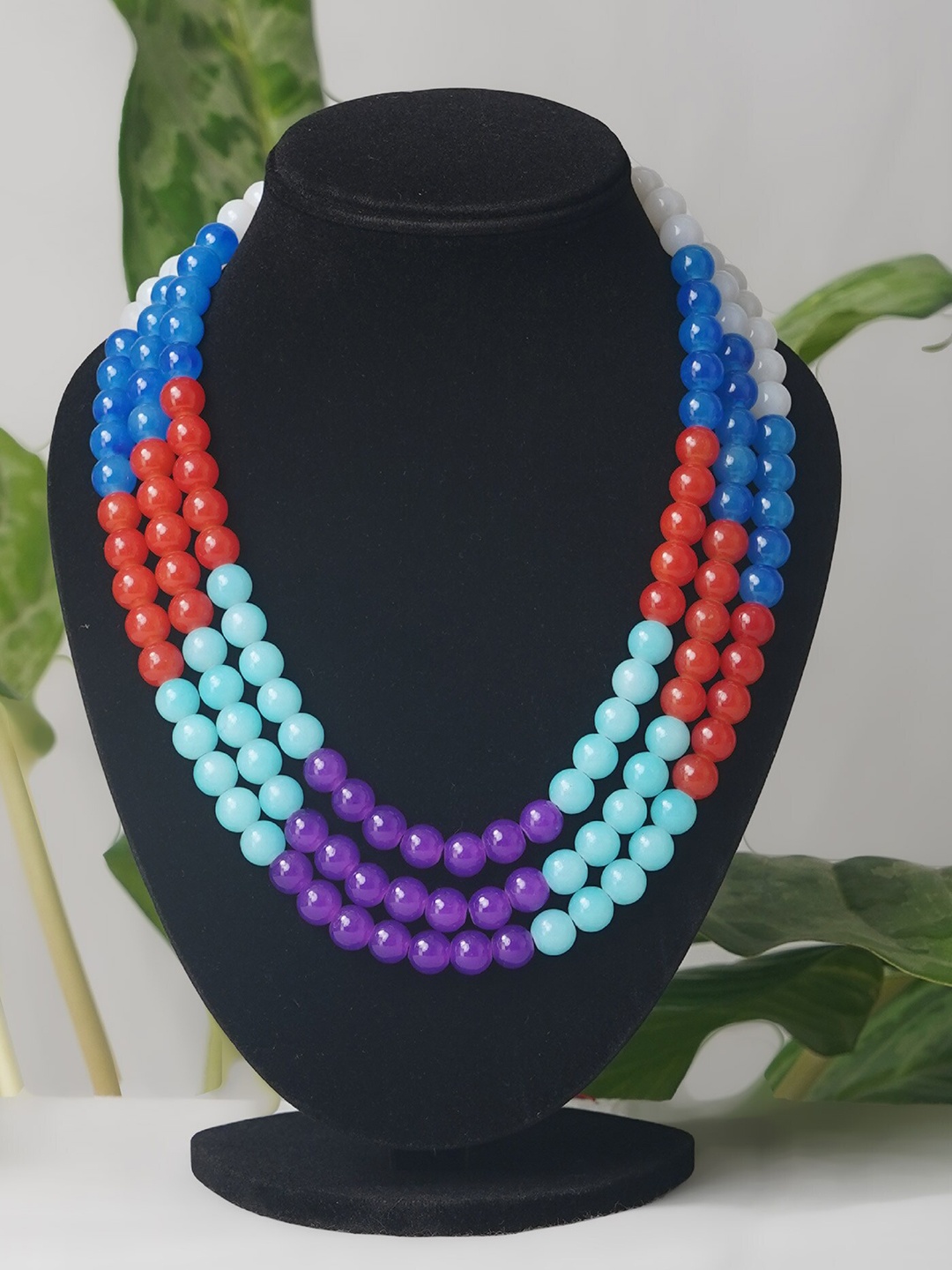 

Unnati Silks Multicoloured Layered Necklace, Multi
