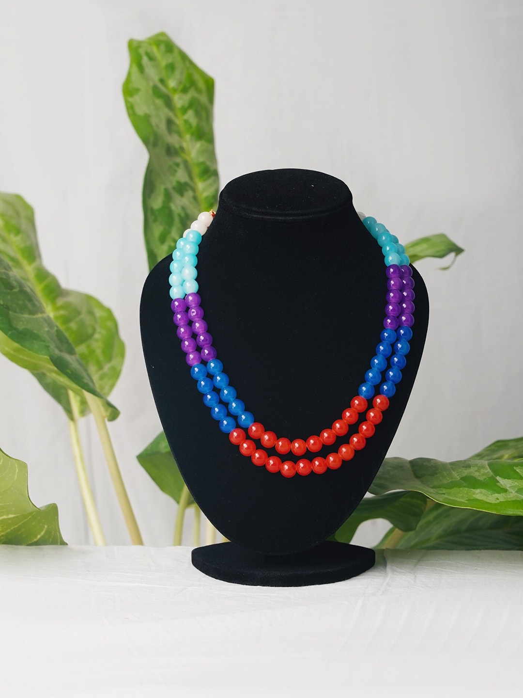 

Unnati Silks Multicoloured Layered Necklace, Multi