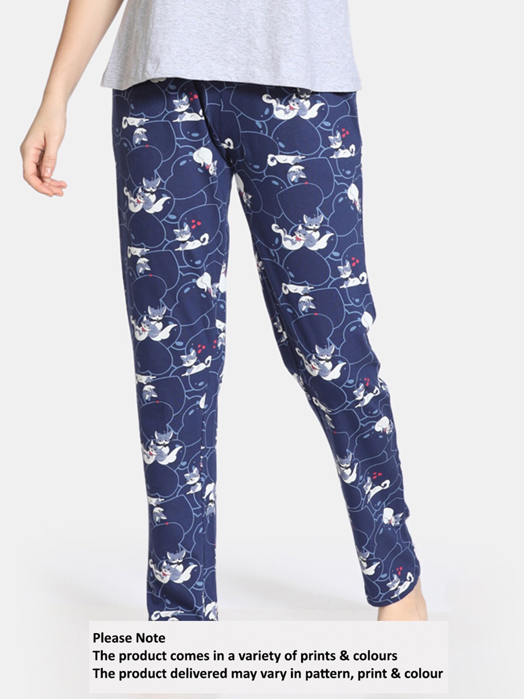 

Zivame Women Blue Cotton Lounge Pants