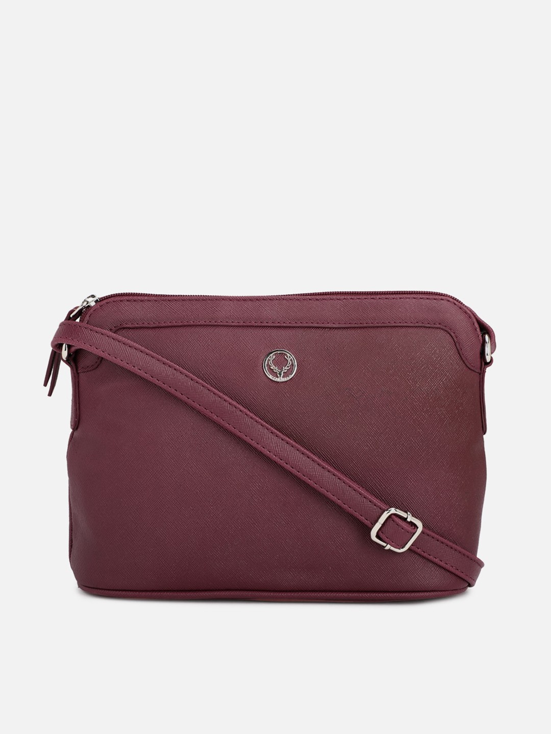 

Allen Solly Purple PU Structured Sling Bag