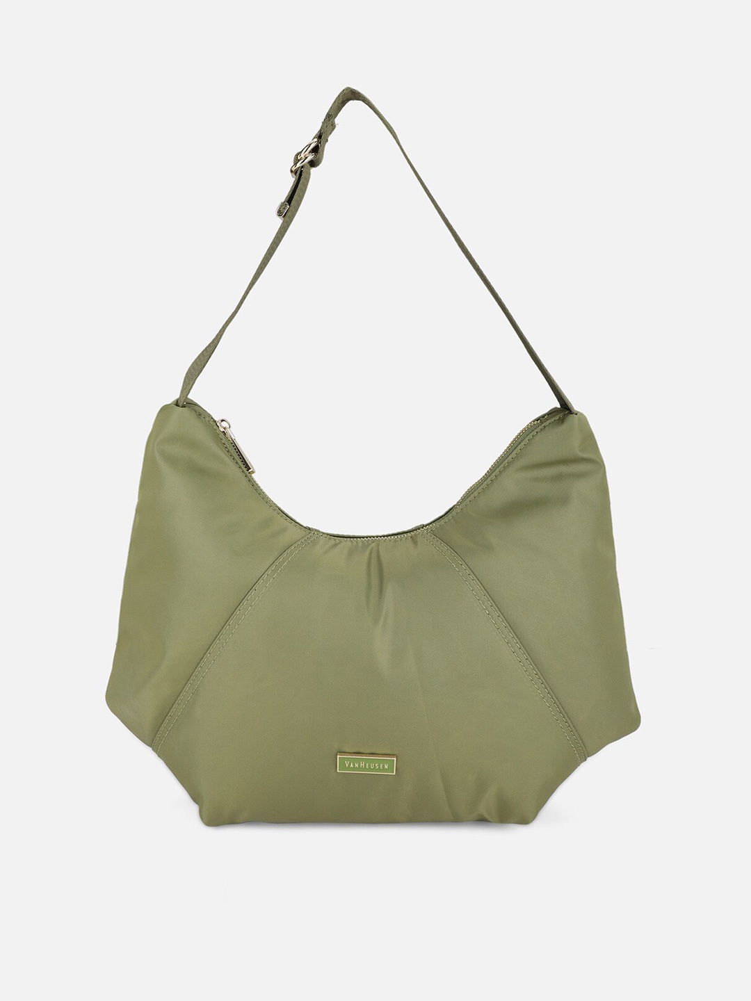 

Van Heusen Woman Olive Green PU Shopper Hobo Bag