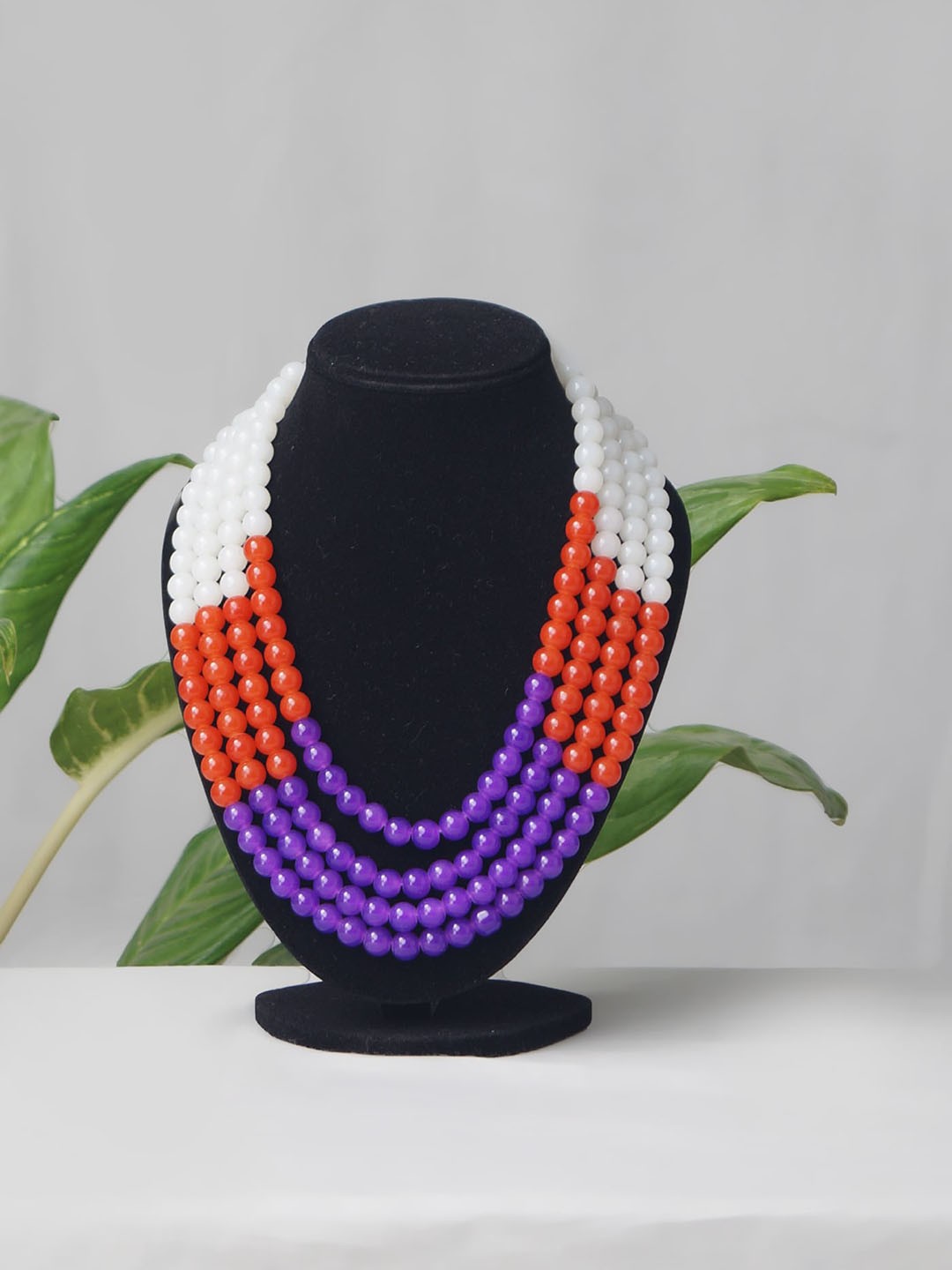 

Unnati Silks Multicoloured Layered Amravati Ocean Beads Necklace, Multi