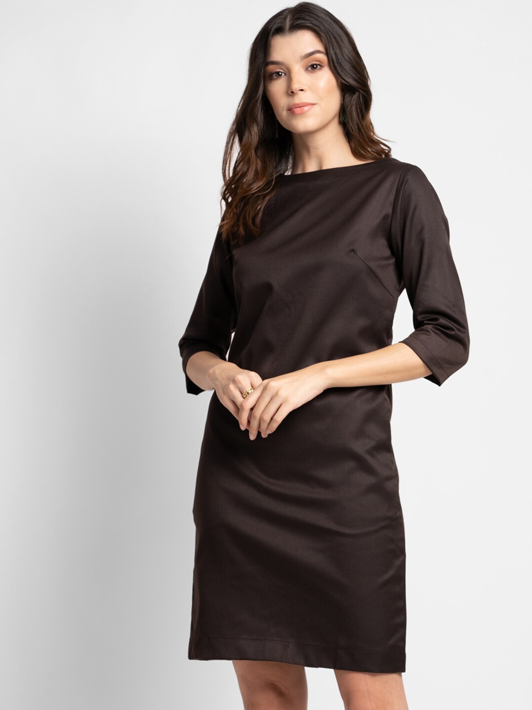 

PowerSutra Women Brown Sheath Dress