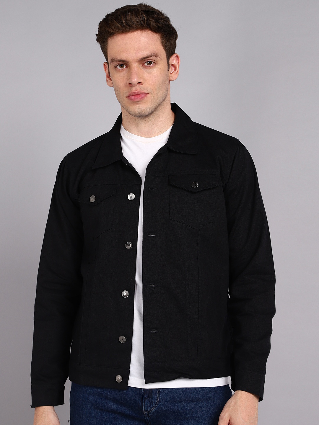 

MONTREZ Men Black Crop Tailored Jacket