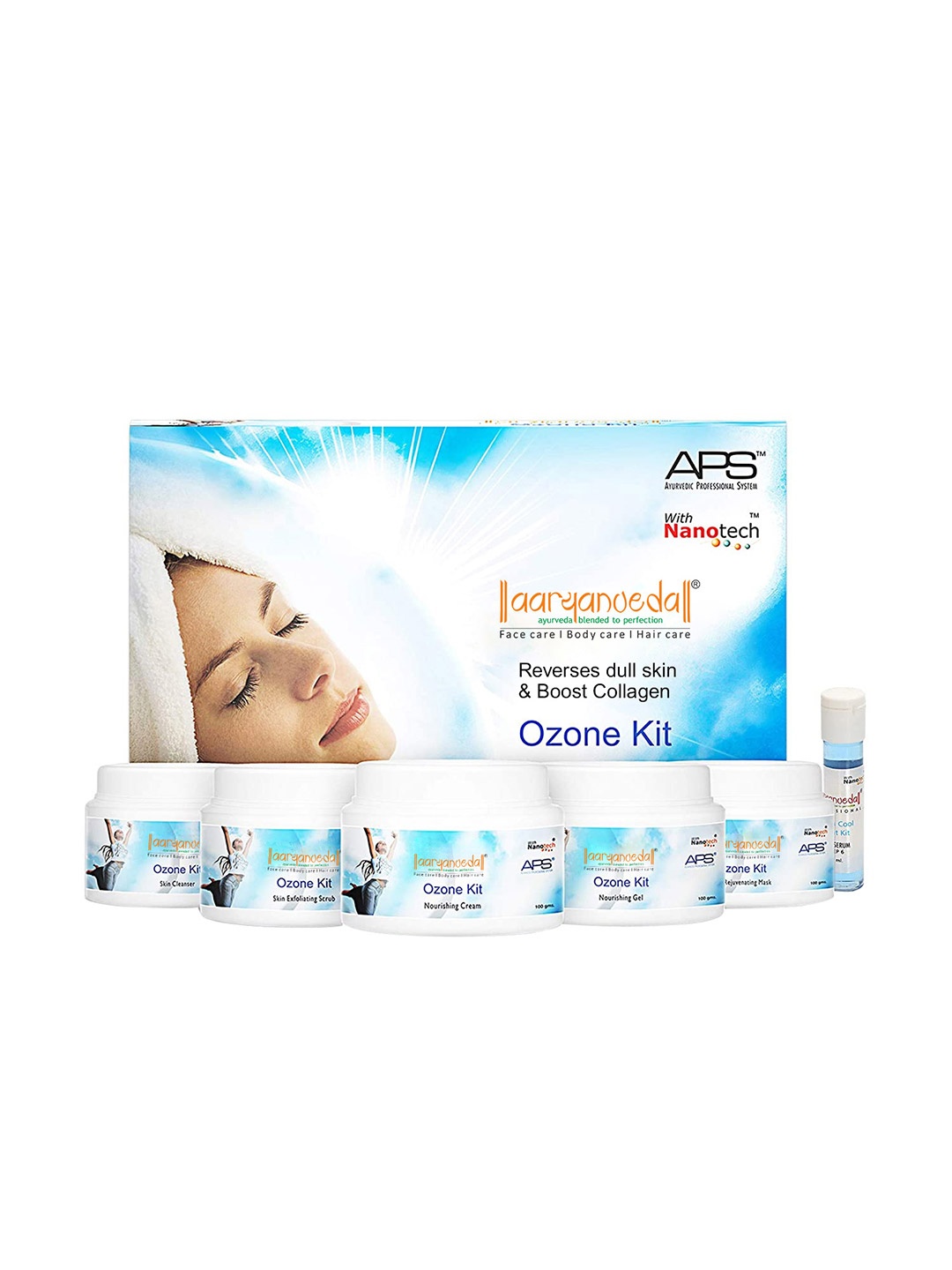 

Aryanveda Ozone APS Facial Kit for Dull Skin & Protection from Harmful UV Rays - 510 g, Off white