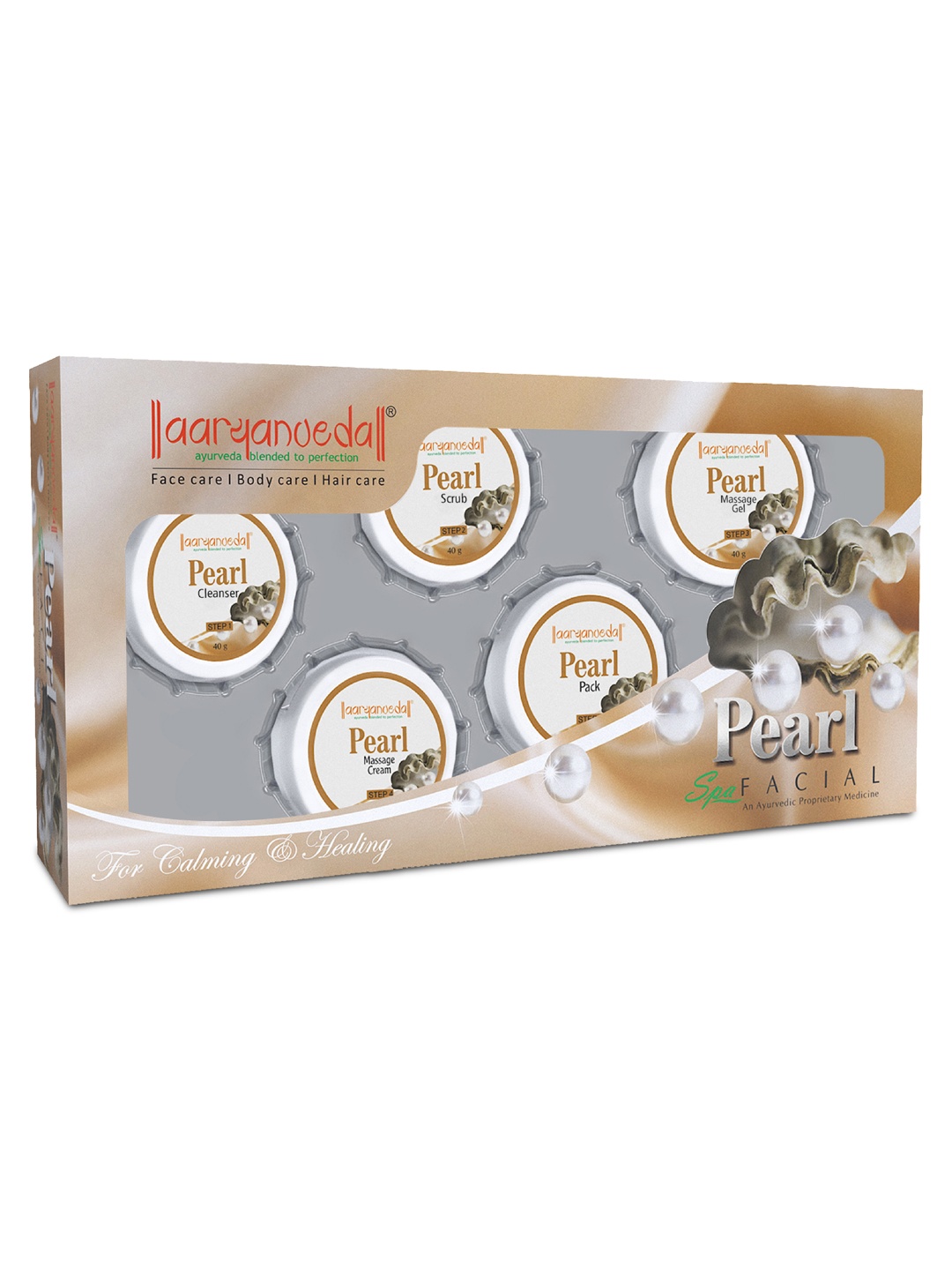 

Aryanveda Pearl Facial Kit with Walnut Extract to Improve Skin Complexion - 210 g, Brown