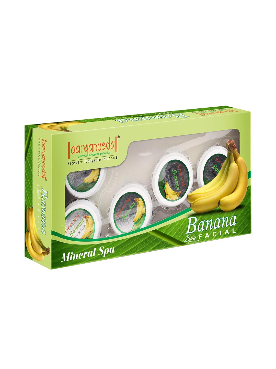 

Aryanveda Banana Spa Facial Kit For Instant Party Glow With Banana & Olive Oil - 210 g, Green