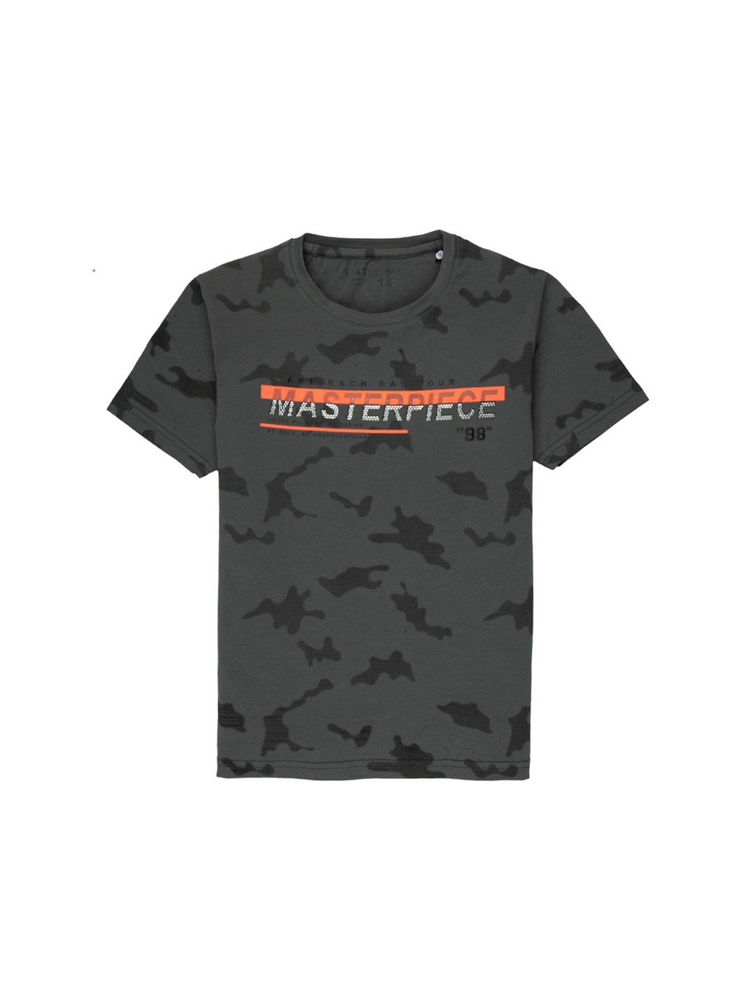 

Status Quo Boys Grey Printed T-shirt
