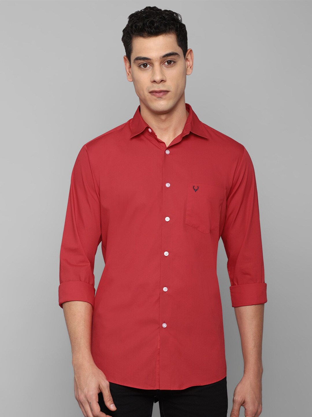 

Allen Solly Men Red Slim Fit Casual Shirt